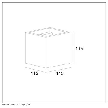 click-licht Wandleuchte Würfelförmige Gips-Wandleuchte Gipsy in zementfarbig, G9, keine Angabe, Leuchtmittel enthalten: Nein, warmweiss, Wandleuchte, Wandlampe, Wandlicht