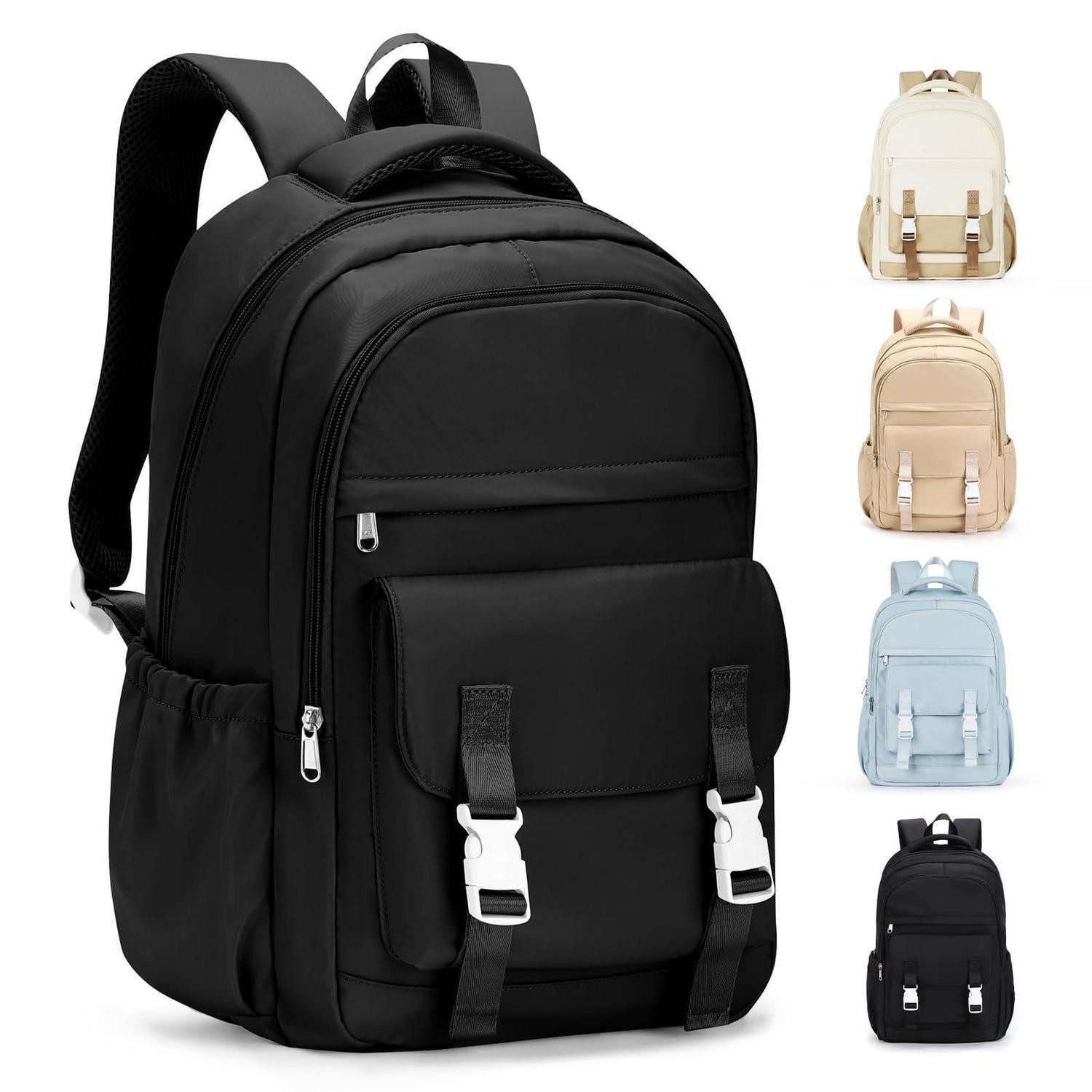 LuxusKollektion Schulrucksack Schulrucksack Teenager Laptop 14 Zoll Wasserdicht Schwarz