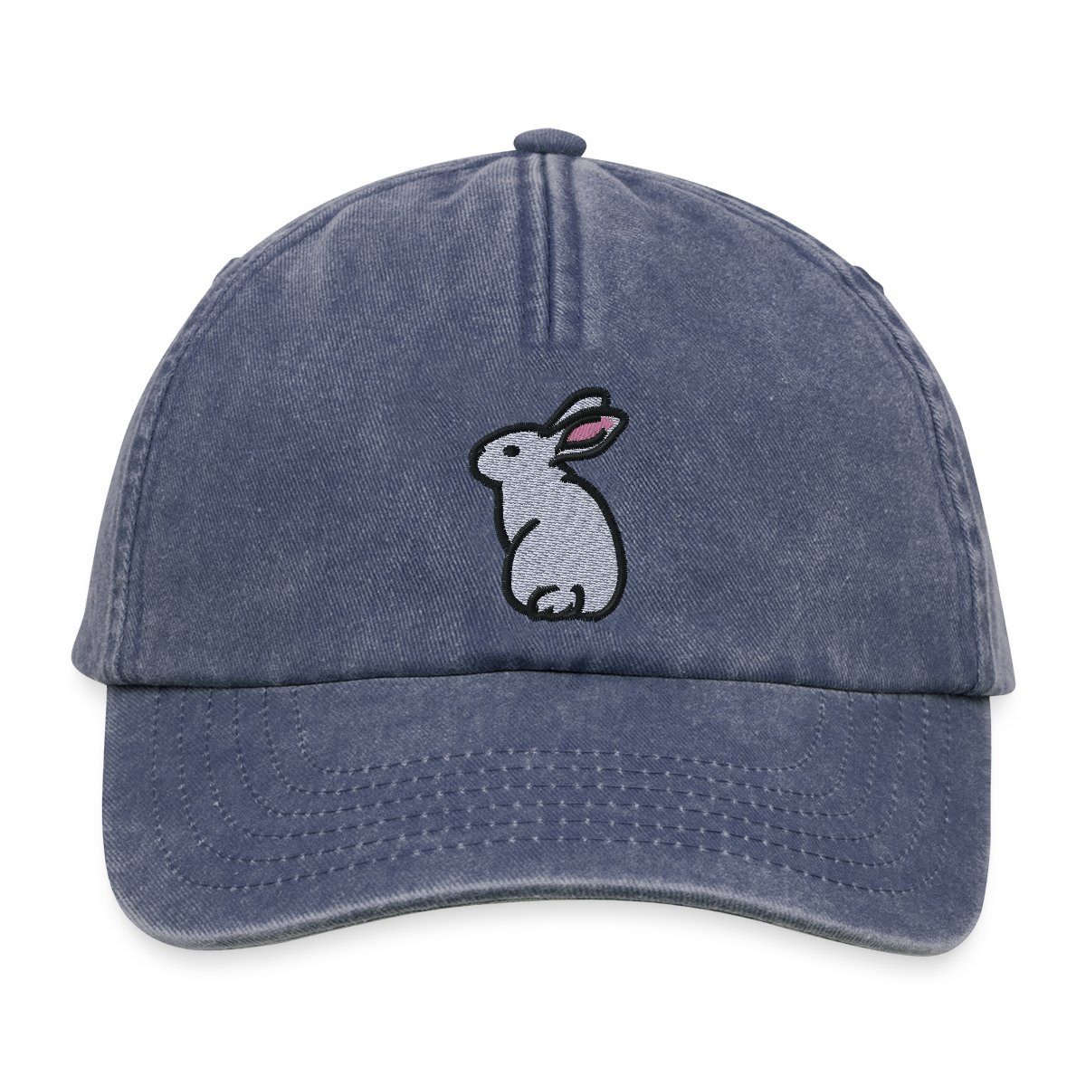 Spreadshirt Baseball Cap Hase Bestickt Vintage Cap (1-St)