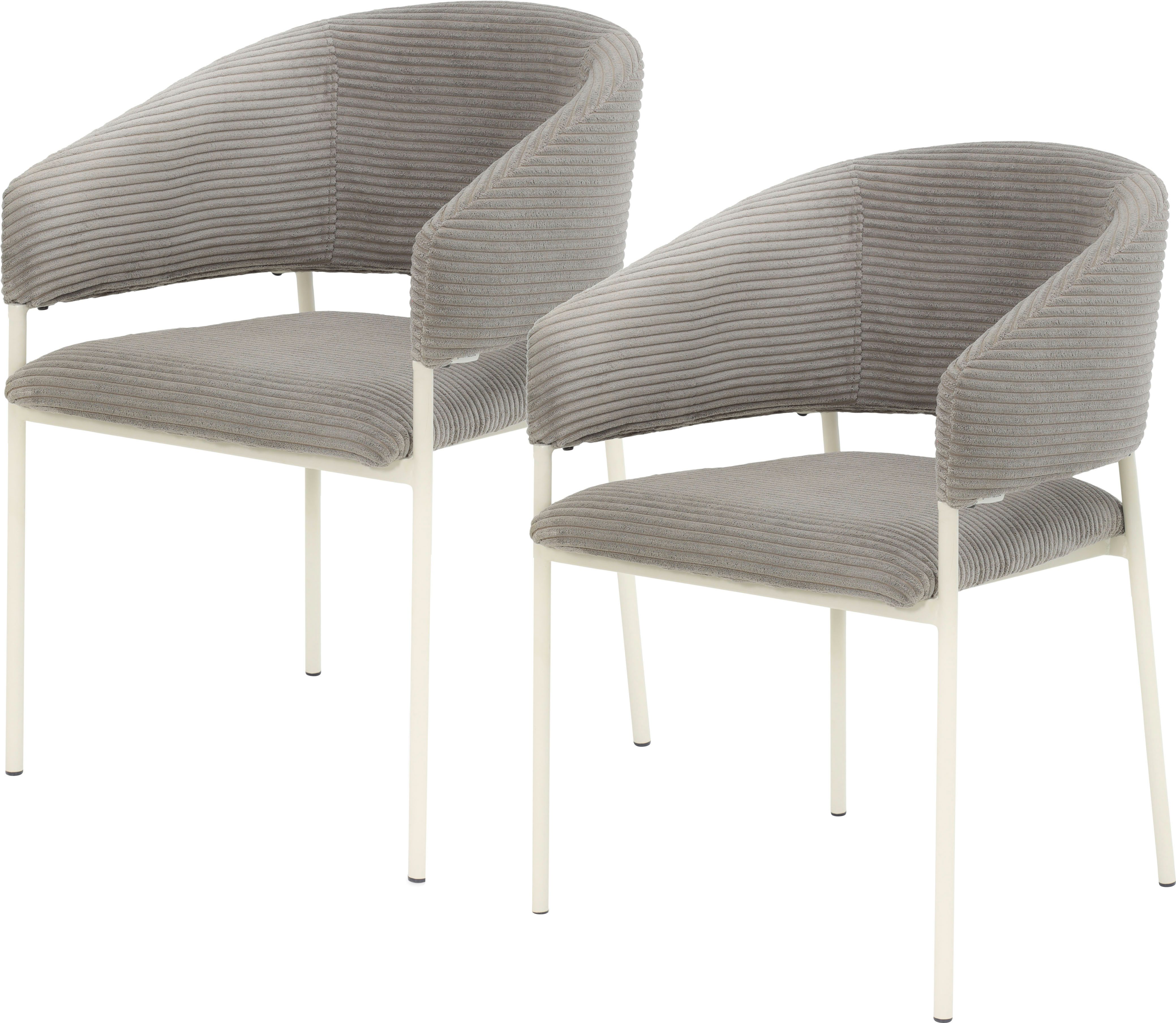 TOM TAILOR HOME Armlehnstuhl EMBRACE ARMCHAIR (Set, 2 St), Esszimmerstuhl, mit Armlehnen, 4-Fußgestell, Rückenausschnitt