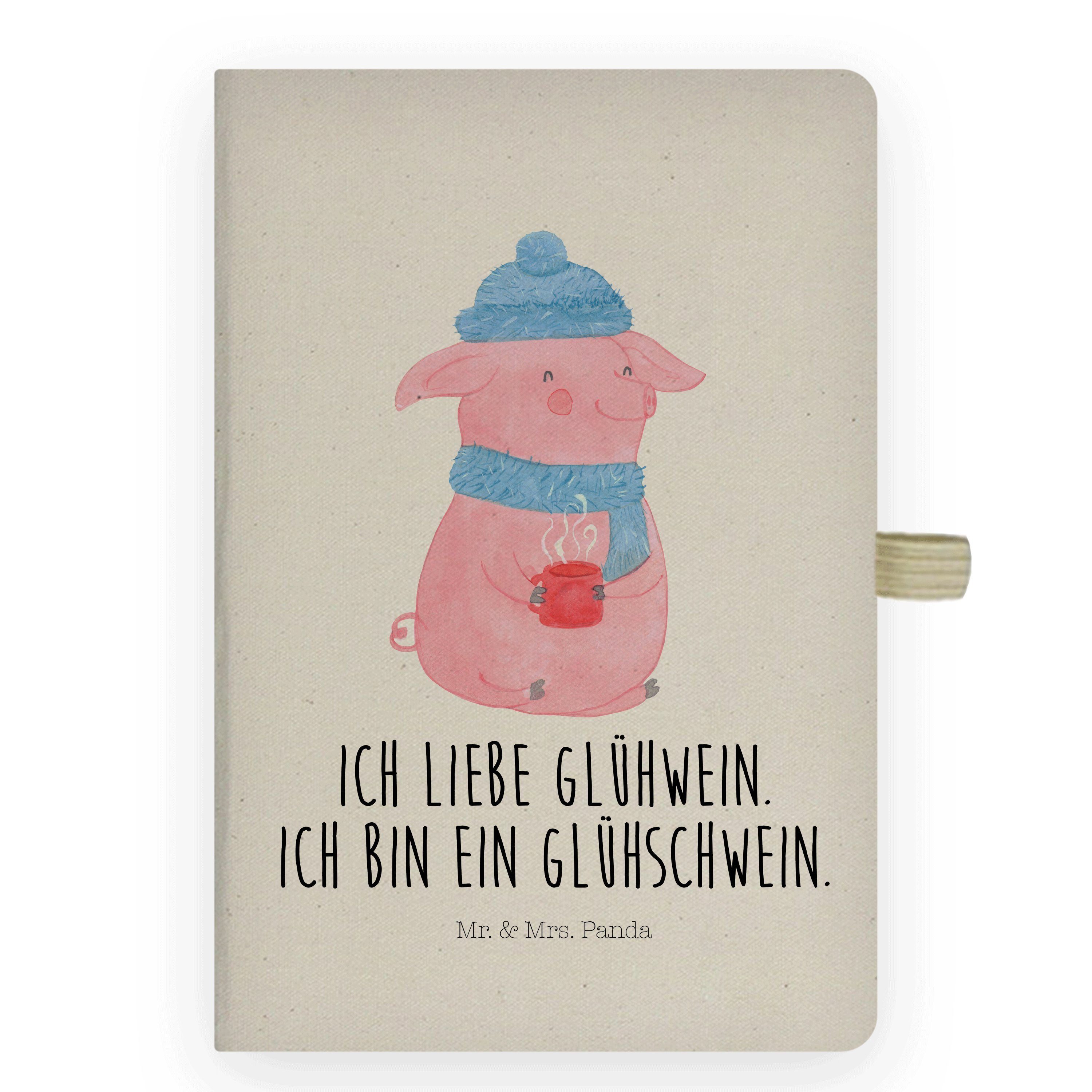 Mr. & Mrs. Panda Notizbuch Glühschwein - Transparent - Geschenk, Skizzenbuch, Notizen, Schreibbu Mr. & Mrs. Panda