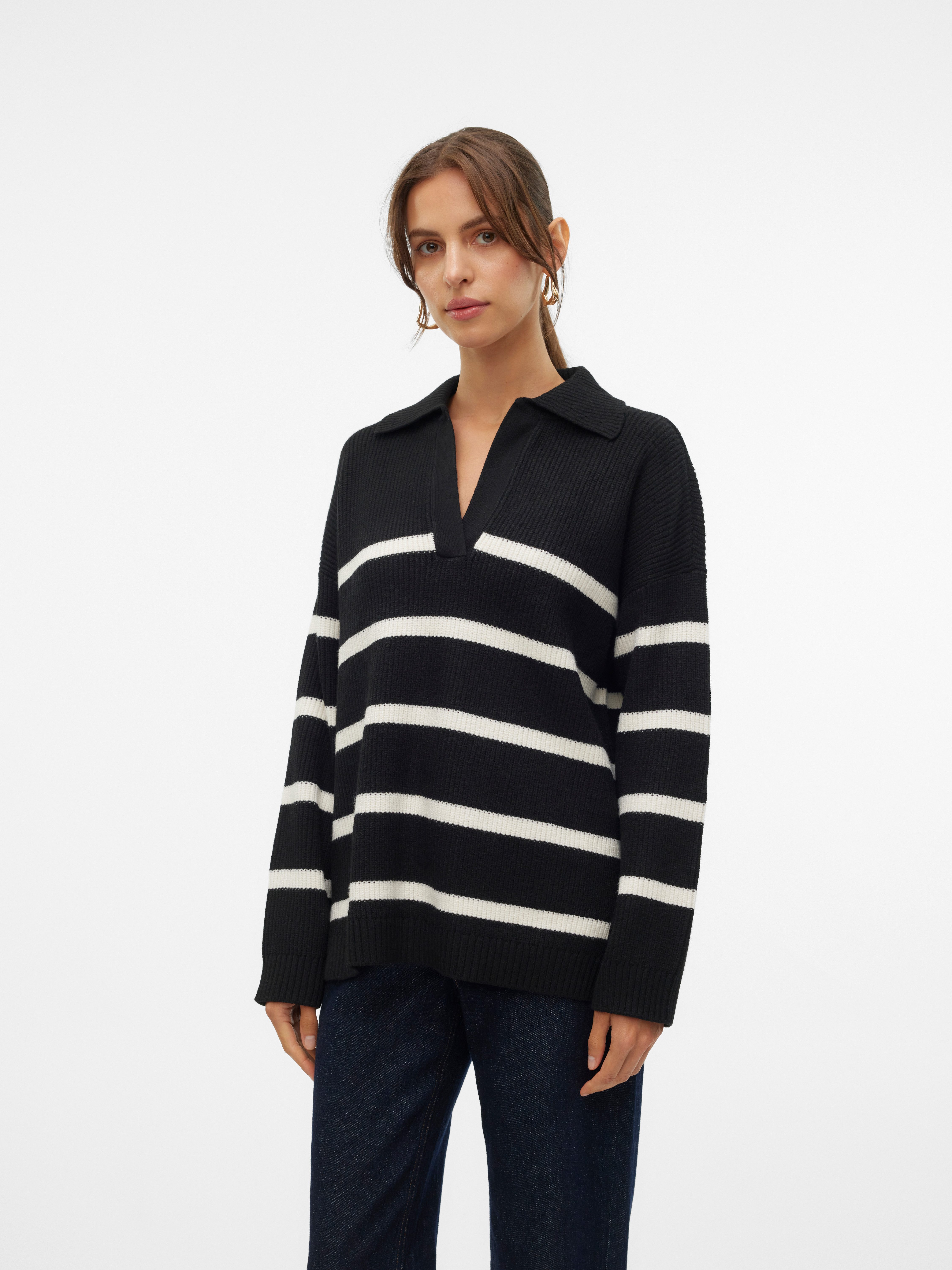 Vero Moda V-Ausschnitt-Pullover VMLUNA LS V-NECK günstig online kaufen