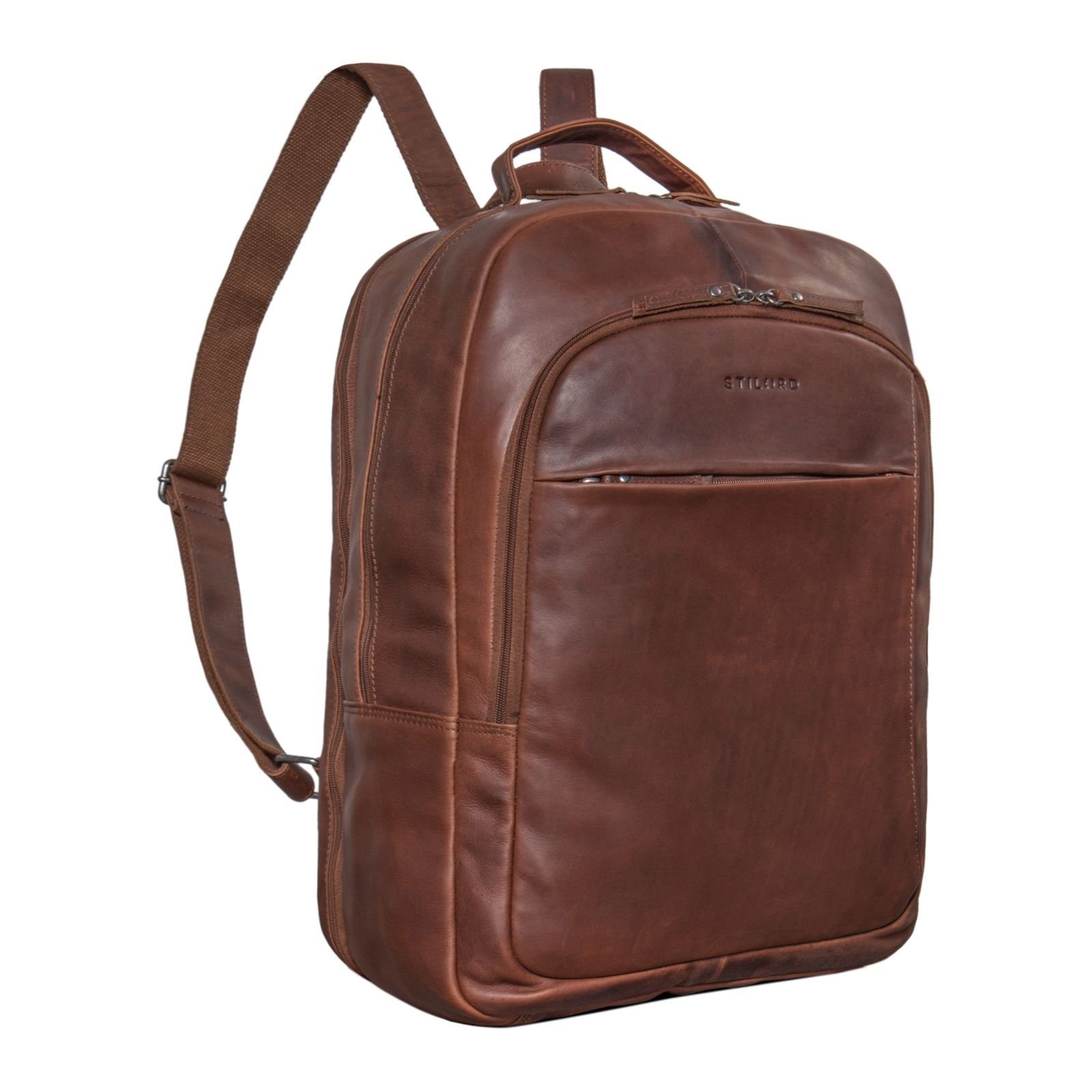 Notebook-Rucksack "Florin" XXL Business Rucksack Leder für 17 Zoll Laptop Herren & Damen