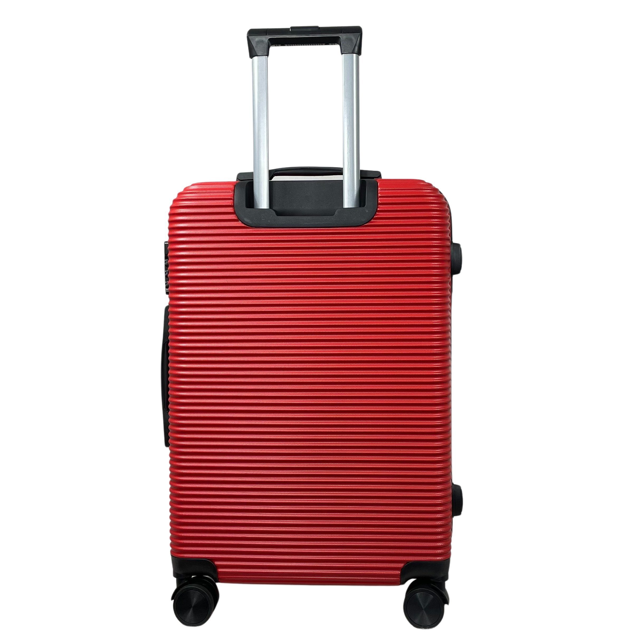 Hartschalenkoffer MTB Reisekoffer ABS Rot (Handgepäck-Mittel-Groß-Set) Koffer