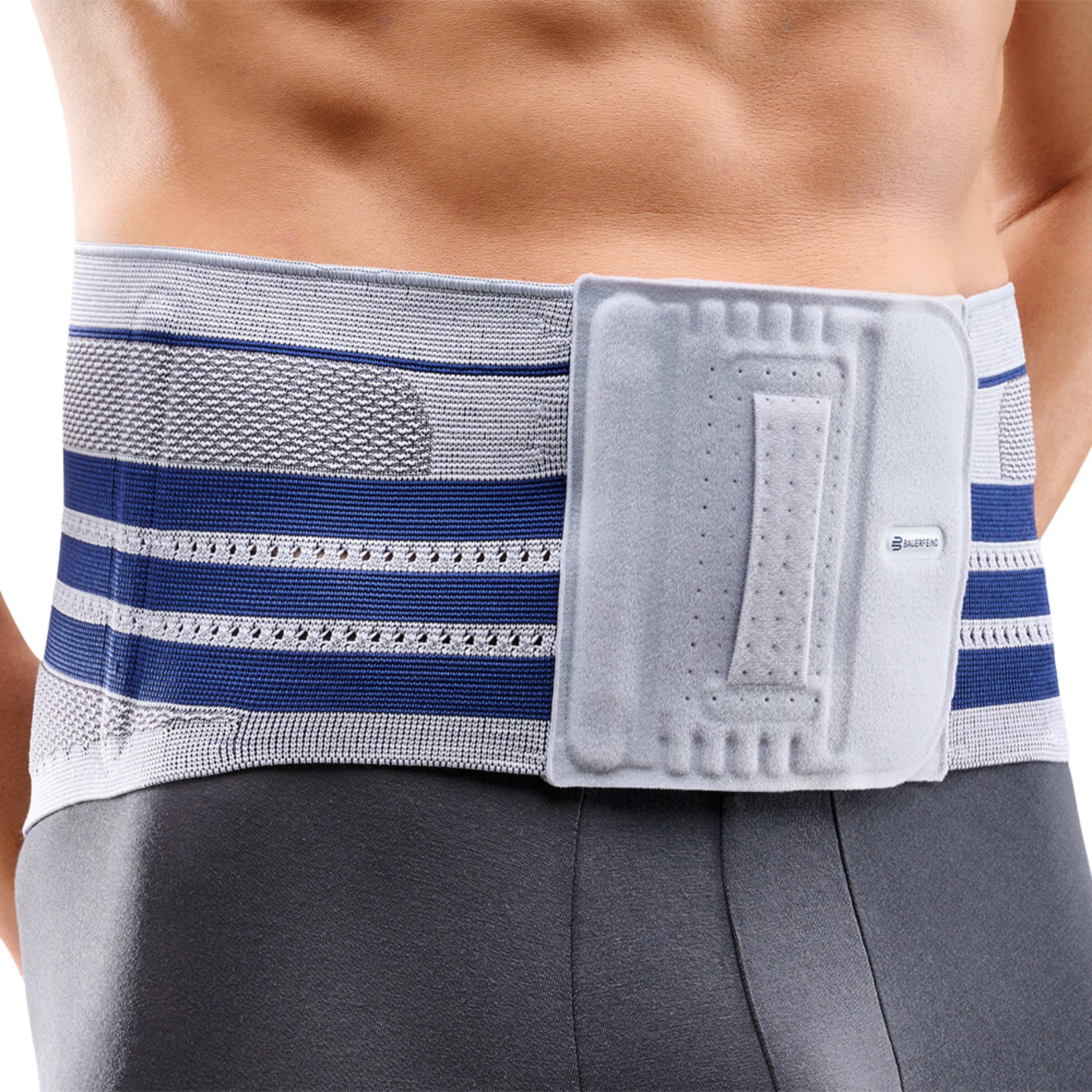 Bauerfeind Rückenbandage LumboTrain, titan for Men, Made in Germany