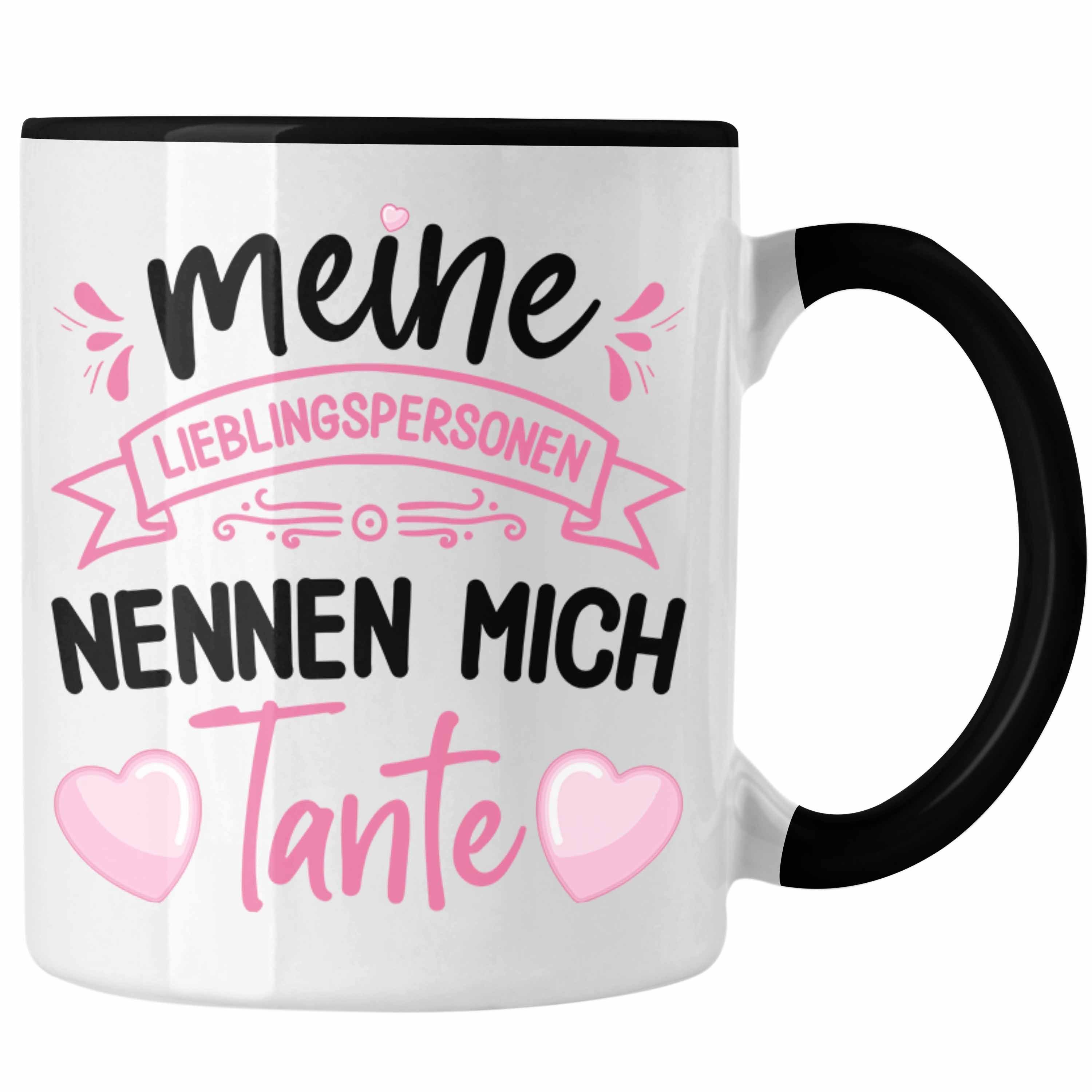 Trendation Tasse Trendation - Tante Geschenk Tasse Spruch Lustig Geschenkidee für Tante Geburtstag Weihnachten Schwarz