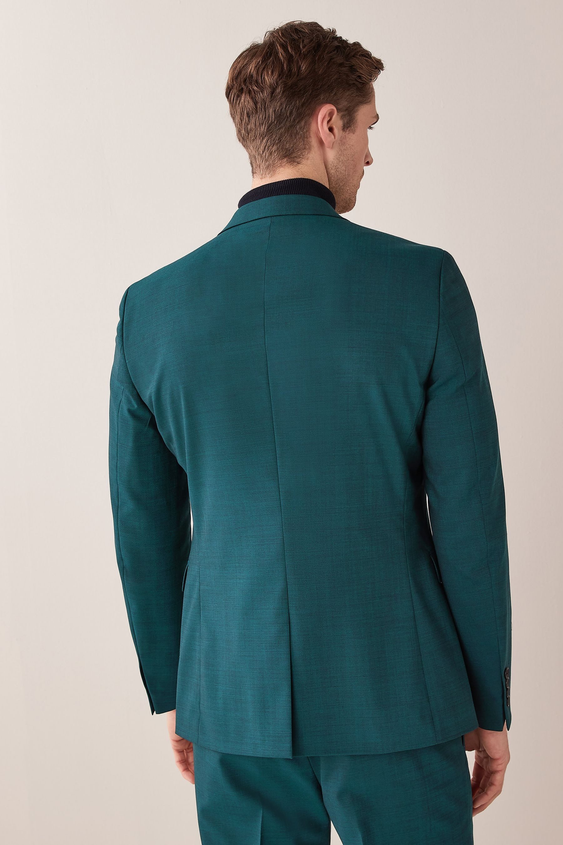Next Baukastensakko Stretchanzug aus Wollgemisch: Skinny Fit Sakko (1-tlg) günstig online kaufen