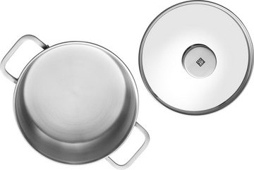 Zwilling Topf-Set Focus, Edelstahl 18/10 (Set, 9-tlg., je 1 Kochtopf 16/20/24 cm, Kasserolle 16 cm, Bratentopf 20 cm), Induktion