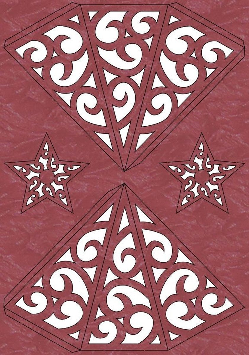 Ursus - Ludwig Bähr Bastelfilz Bastelset Modena-Stern Grace 230g/qm A4 weinrot