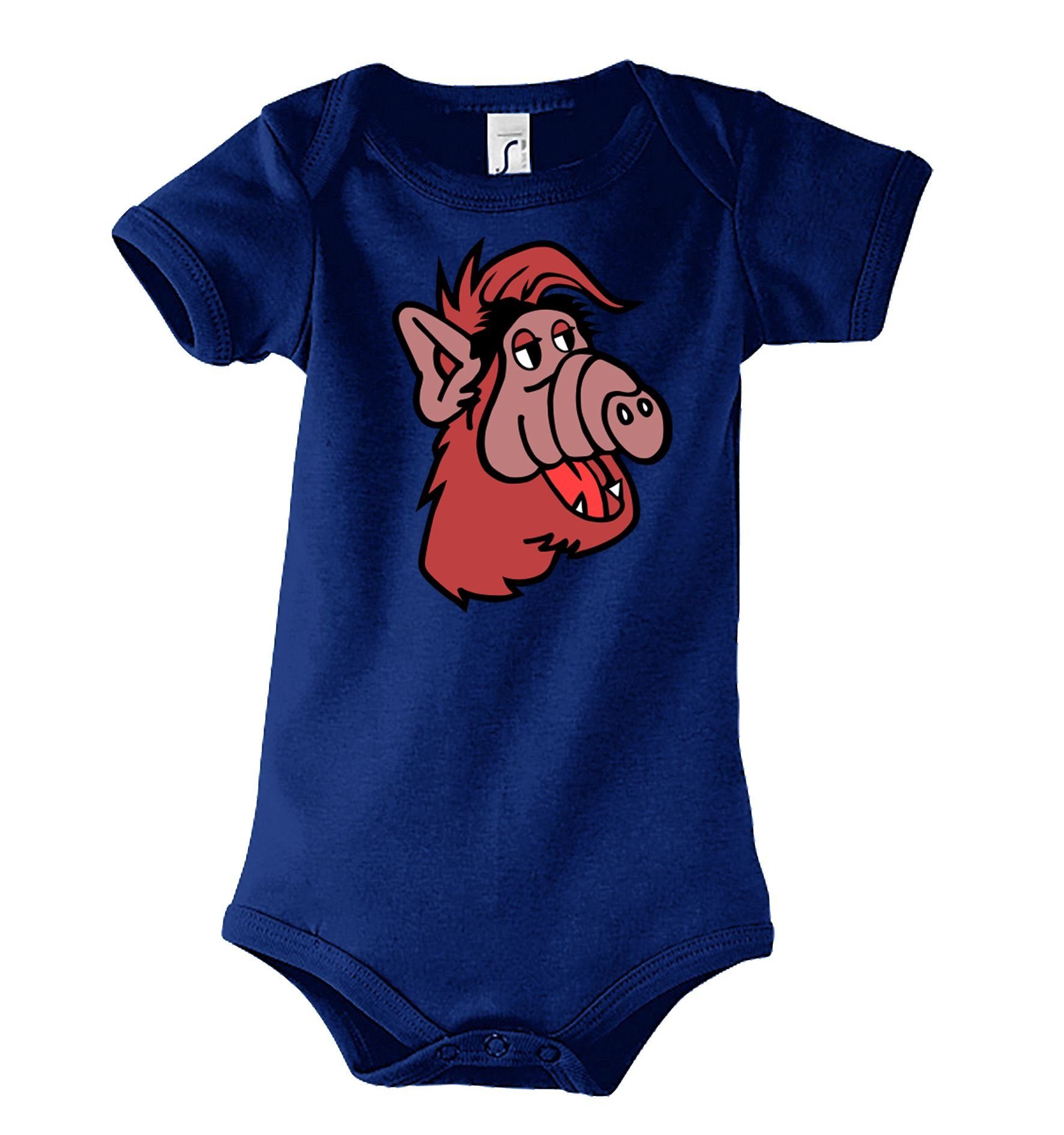 Strampler Frontprint Baby Alf in Design, Body Youth mit Strampler tollem Designz Navy