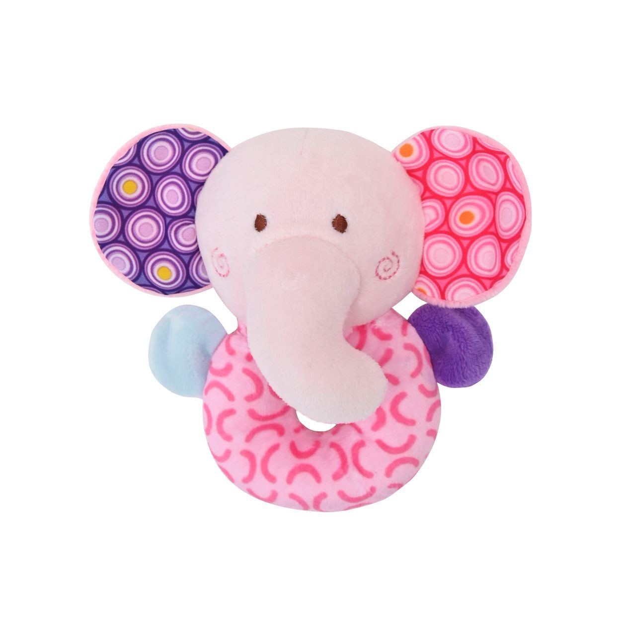 Lorelli Kuscheltier-Rassel Baby Rassel Plüsch-Tiere, Greifling, Raschelzonen, leuchtende Farben, ab Geburt, Plüsch
