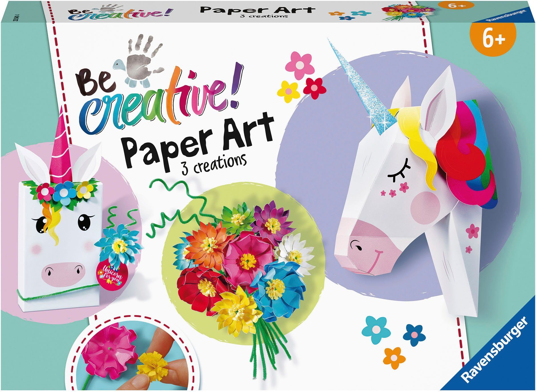 Ravensburger Kreativset Paper Art Unicorn, Made in Europe