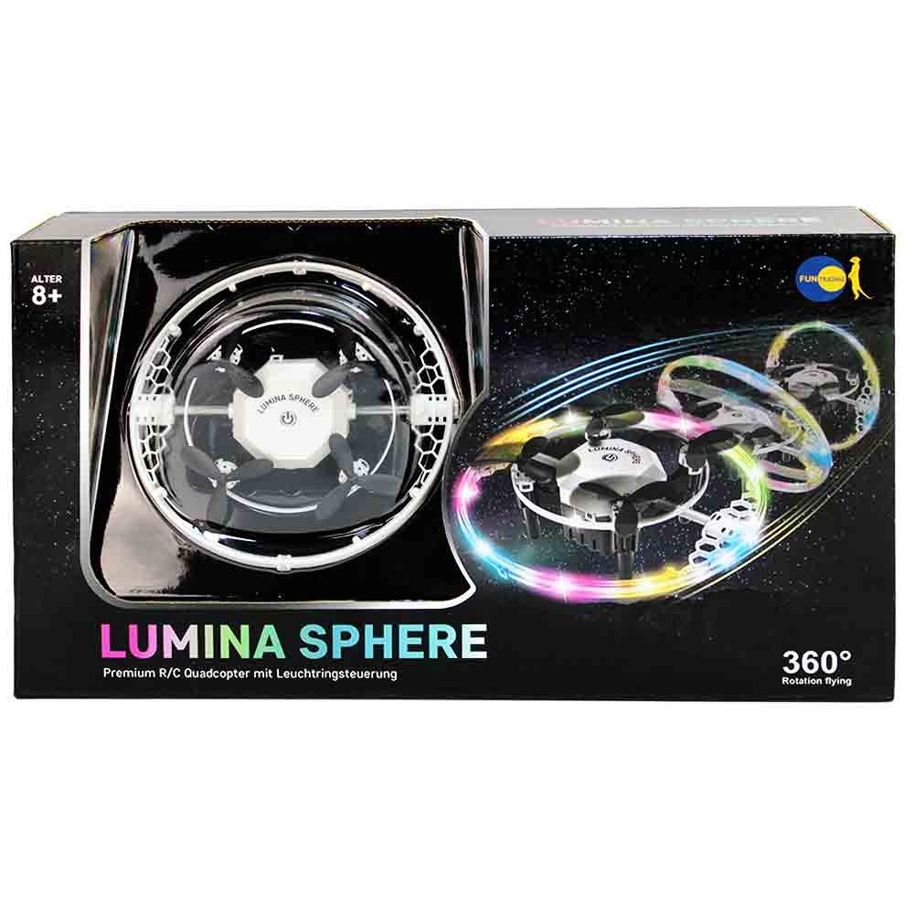 Fun Trading Mini Drohne Lumina Sphere - ca. 11 x 11 cm Spielzeug-Drohne