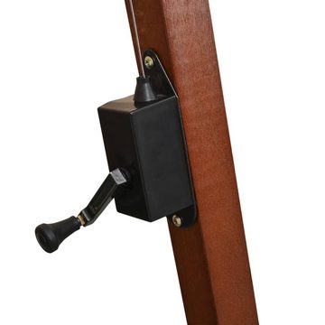 vidaXL Balkonsichtschutz Ampelschirm mit Mast Taupe 3x3 m Massivholz Tanne (1-St)