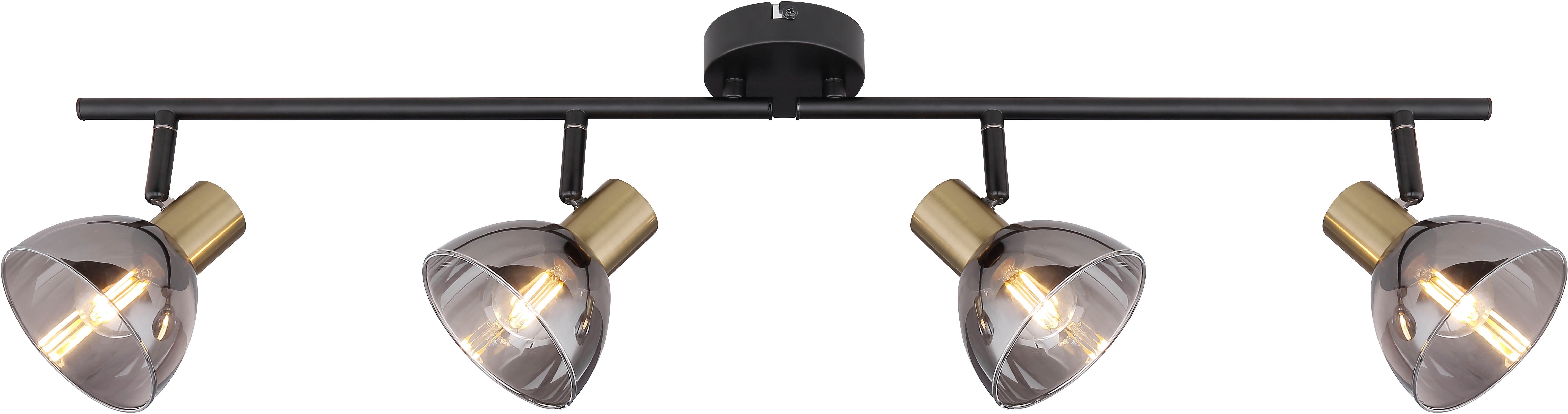 GLOBO LIGHTING Deckenspot JAY, ohne Leuchtmittel, Strahler Schwarz/Bronze, Glas, beweglich, E14