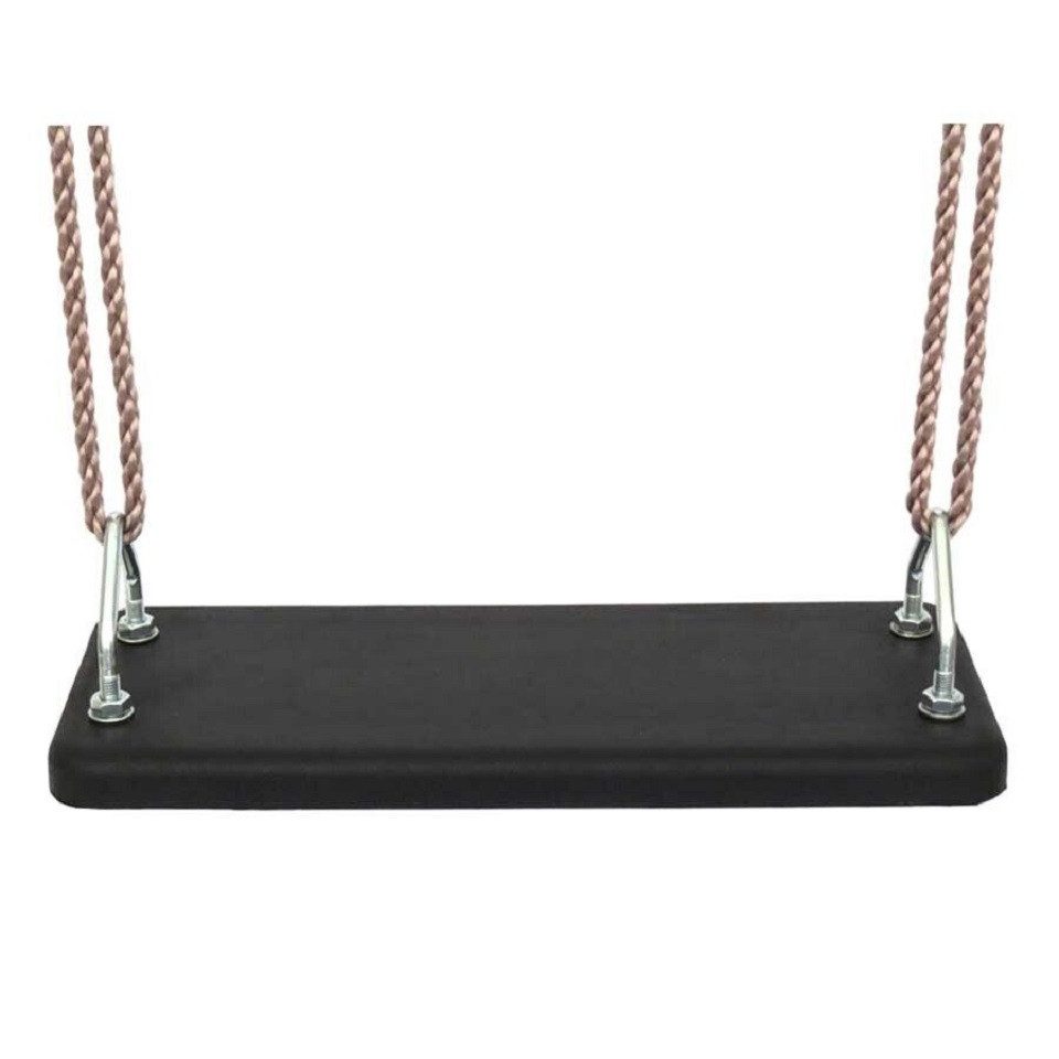 Gartenpirat Schaukelsitz robust aus Gummi in schwarz mit Seil Schaukelbrett Outdoor-Spielzeug