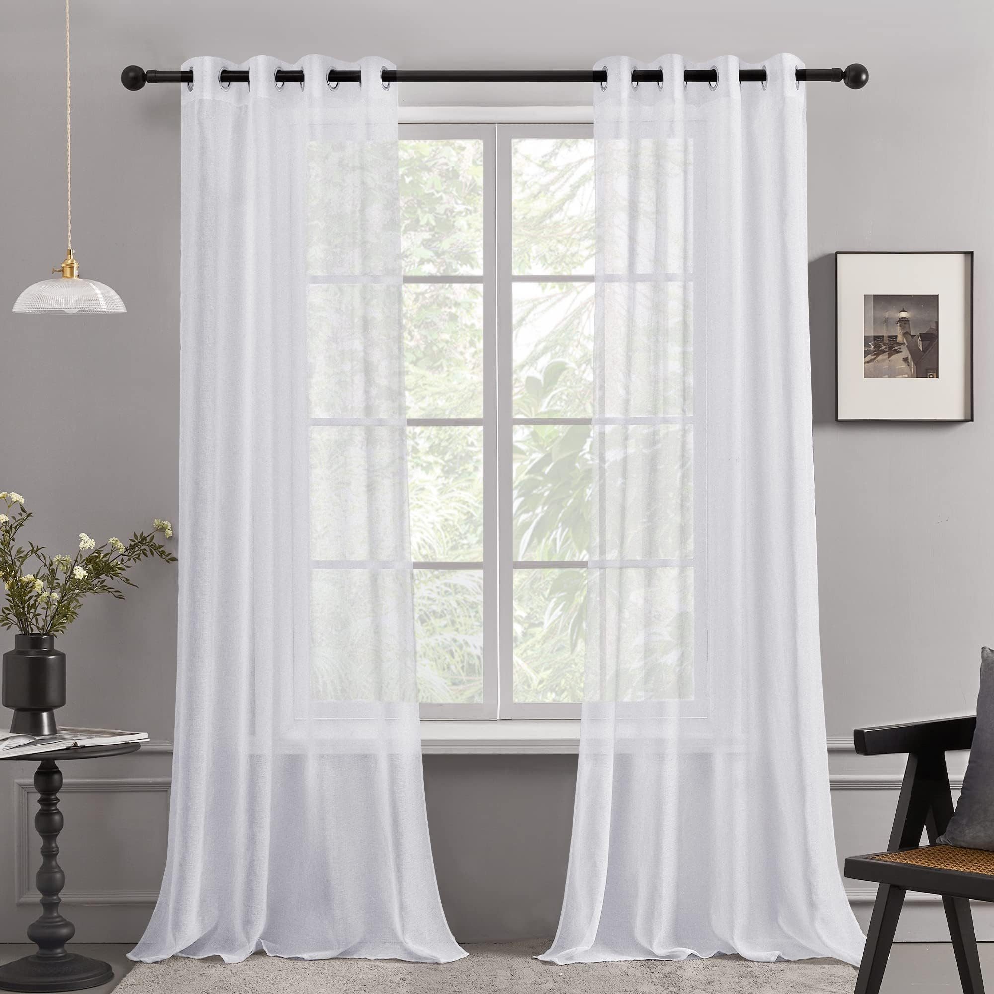 Deconovo Vorhang Transparent Gardinen Wohnzimmer Voile günstig online kaufen