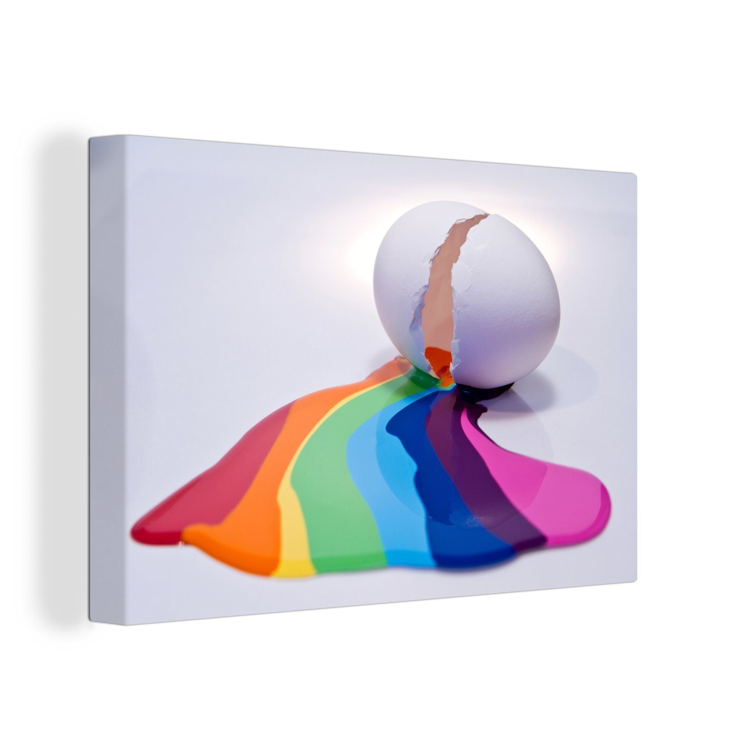 OneMillionCanvasses® Leinwandbild Knackige Kreativität, (1 St), Wandbild Leinwandbilder, Aufhängefertig, Wanddeko, 30x20 cm
