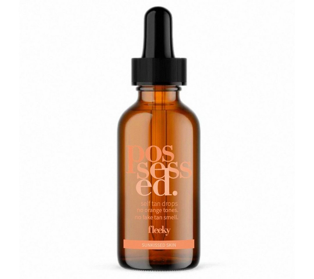 fleeky Selbstbräunungskonzentrat Tan Drops - Selbstbräuner mit Vitamin C für Gesicht & Körper, Vegan, Self-Tanning ohne Sonne, Vitaminpflege & streifenfreie Bräune