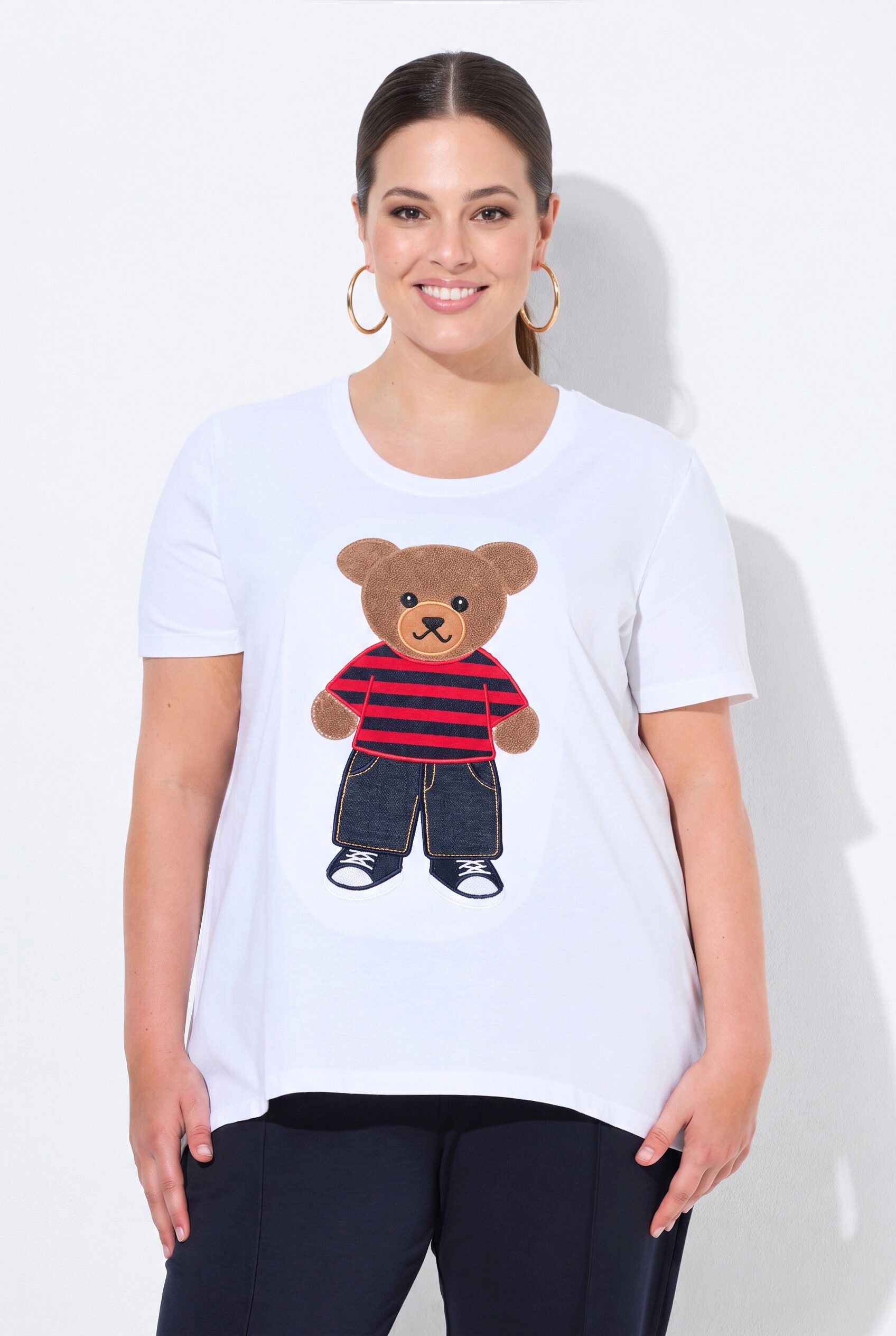 MIAMODA T-Shirt T-Shirt A-Linie Frottee-Bär Halbarm