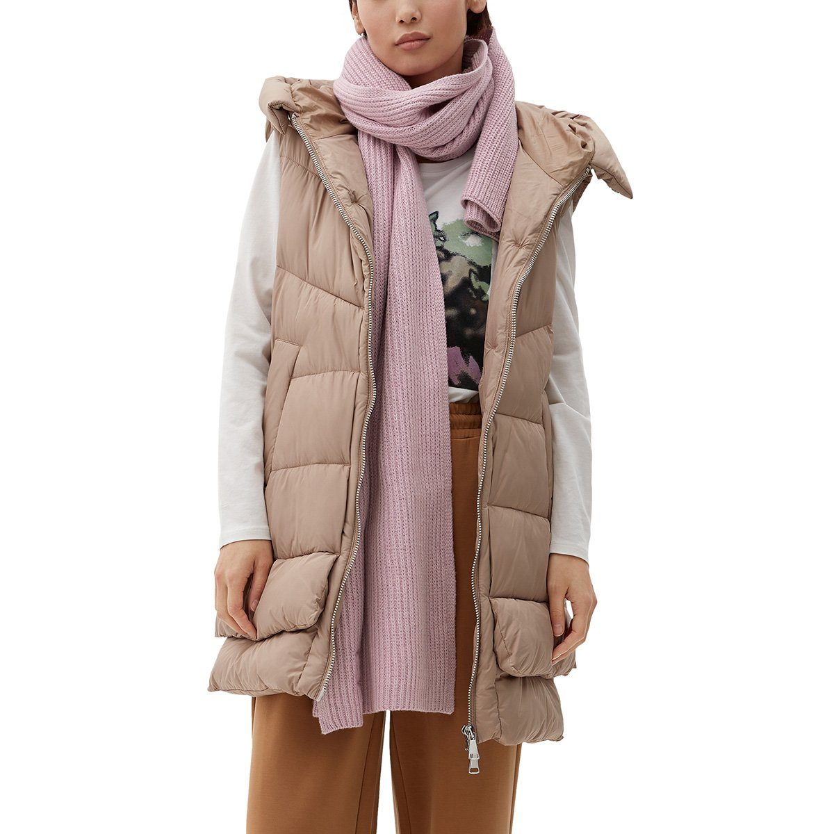 s.Oliver Schal Damen Strickschal aus Wollmix günstig online kaufen