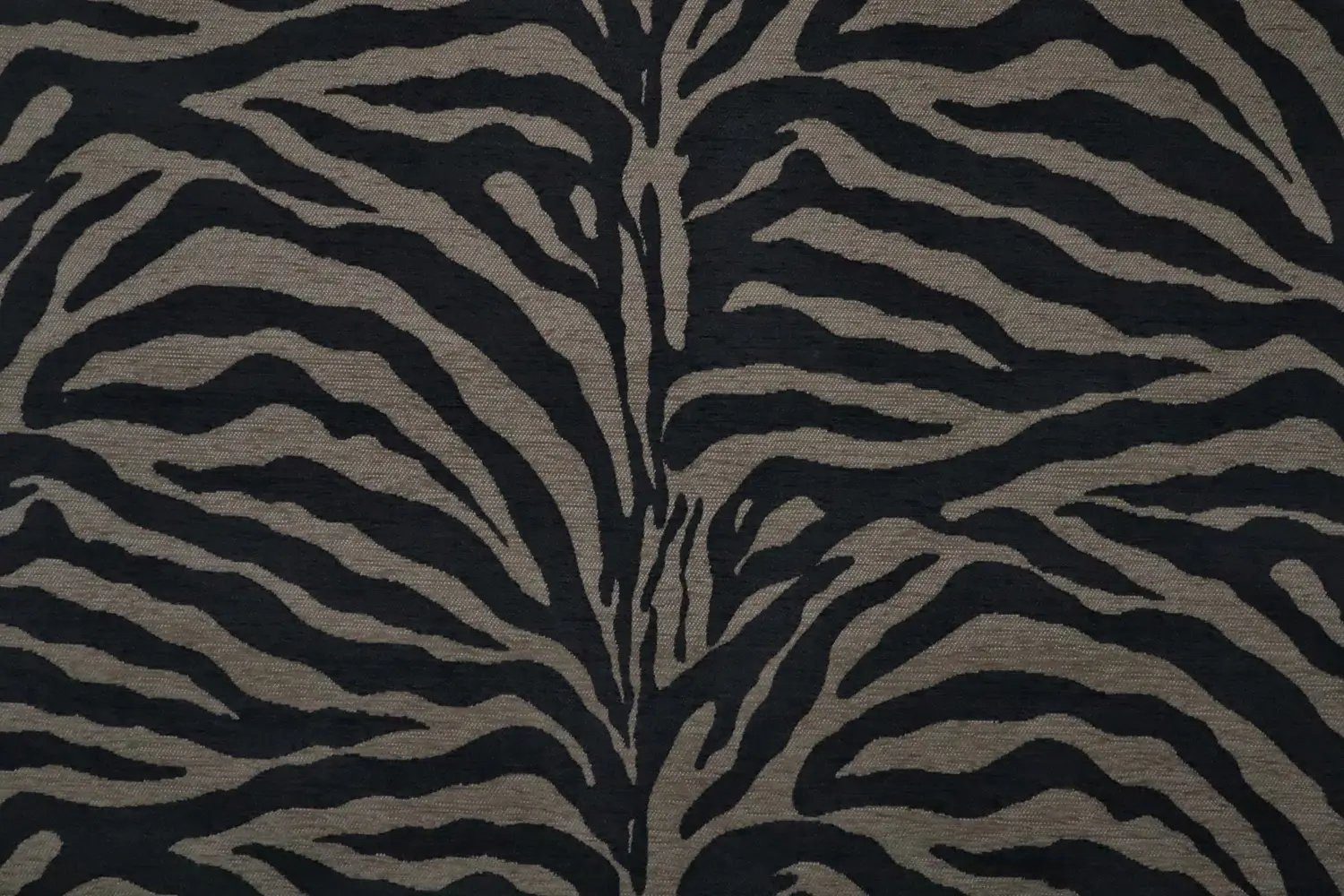 Stofferia Stoff Polsterstoff Chenille Zebra Maki Taupe, Meterware