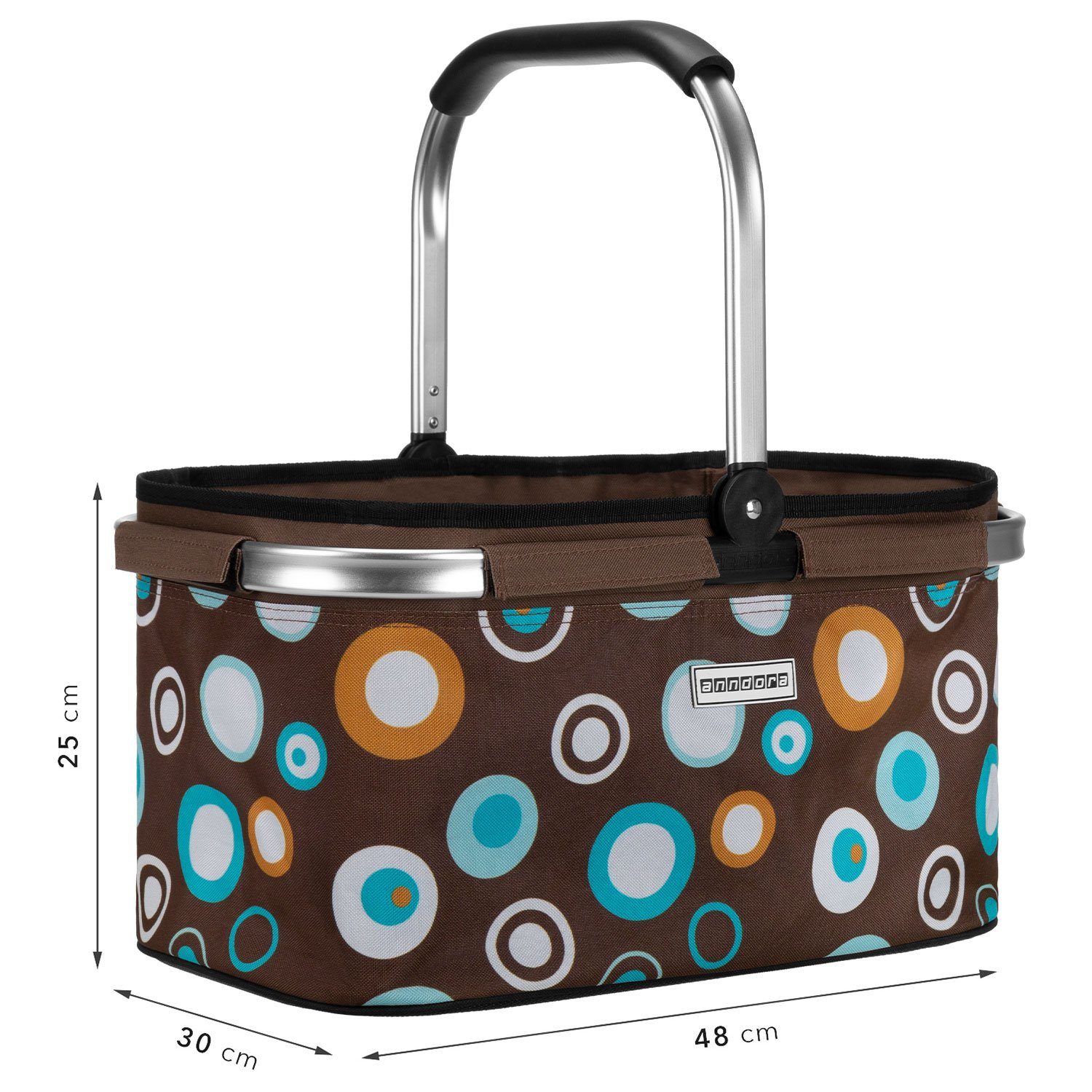 anndora Einkaufskorb mit stabilem Aluminiumrahmen, 22 l, Stoff durch Klettv günstig online kaufen