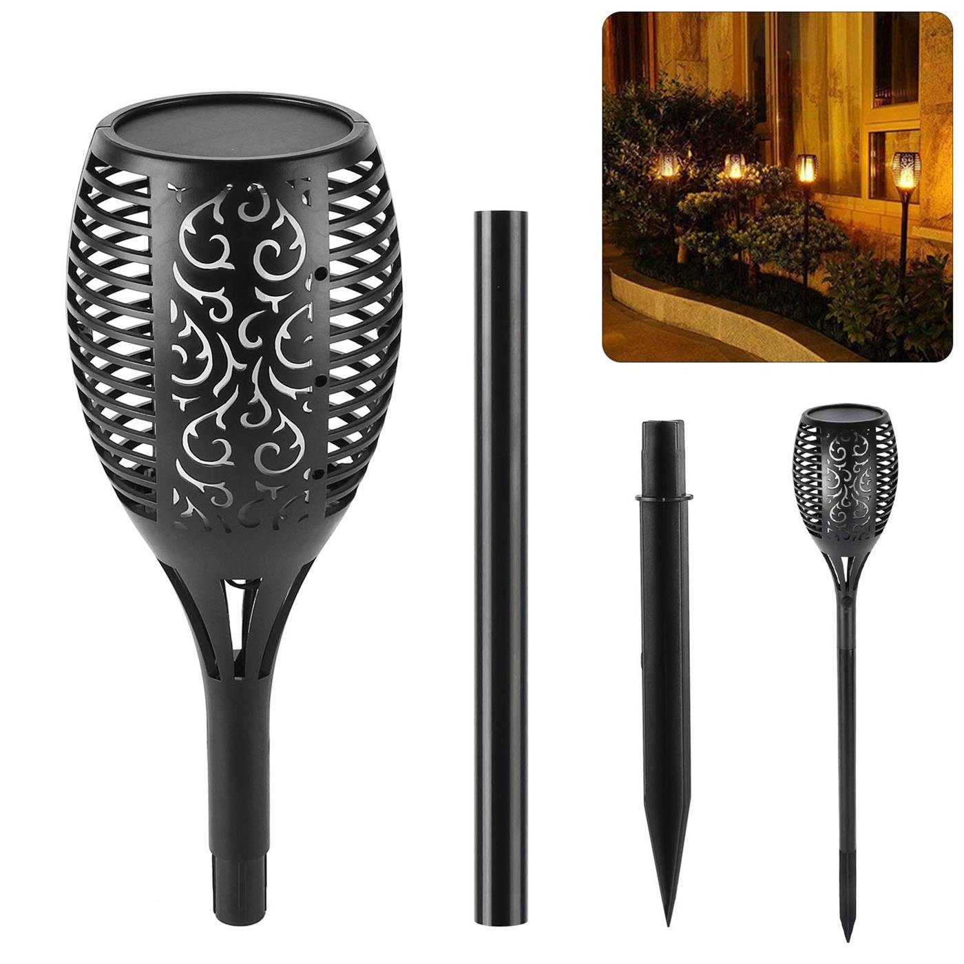 VERCO Gartenfackel Solarleuchte, Lampe fest integriert, günstig online kaufen