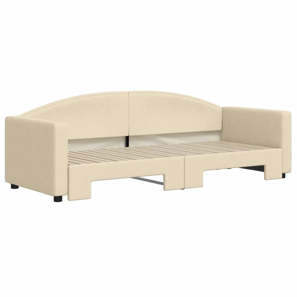 vidaXL Bett Tagesbett Ausziehbar Creme 80x200 günstig online kaufen
