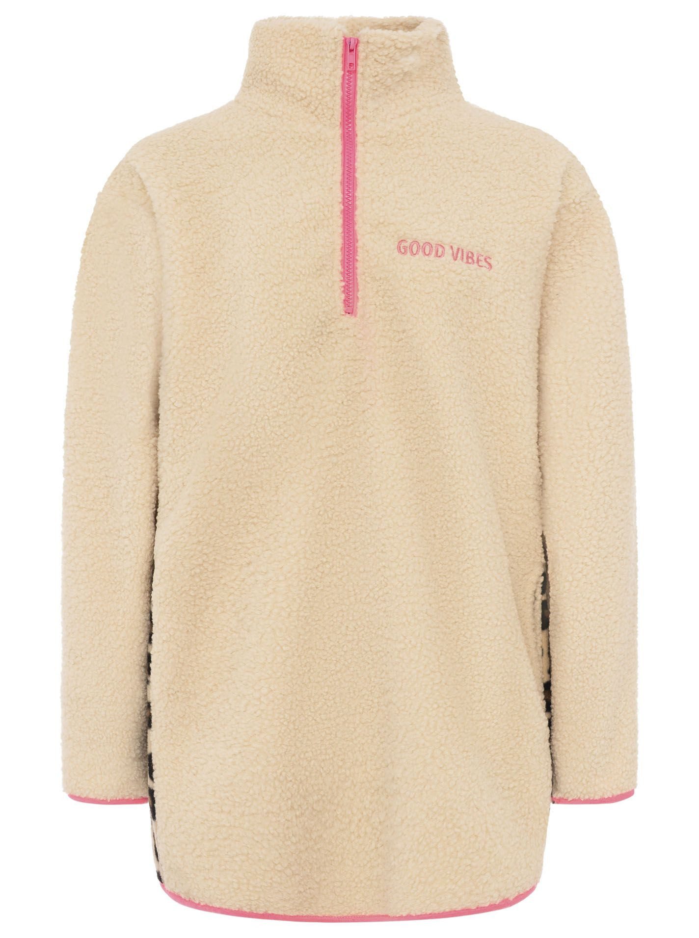 Zwillingsherz Troyer Oversize Teddy-Troyer "Good Vibes"