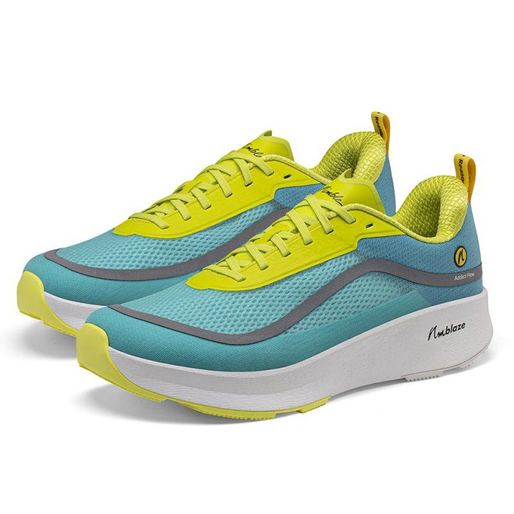 Joe Nimble Addict Flow blau/gelb Damen Laufschuh