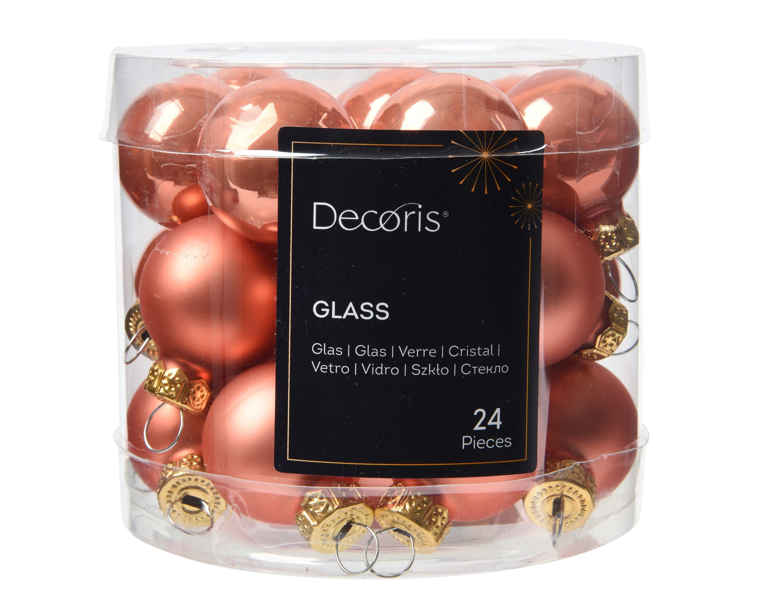 Kaemingk Weihnachtsbaumkugel, Weihnachtskugeln Glas 2,5cm 24 Stück - Kürbis