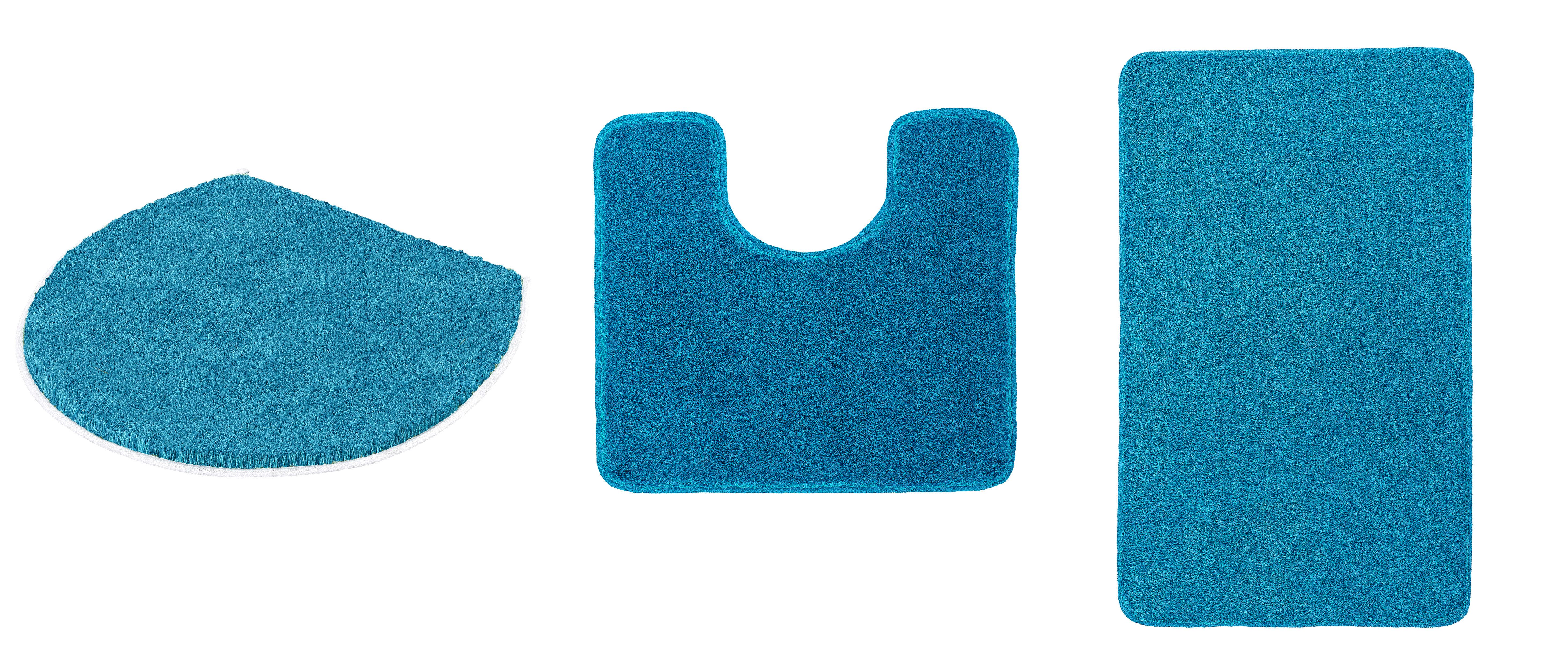 Kleine Wolke Badematte RELAX, Badvorleger, Badezimmer Teppich, Höhe 30 mm, rutschhemmend beschichtet, fußbodenheizungsgeeignet, Polyacryl, rechteckig, 3-tlg. Stand-WC Set, Badteppich, meliert, rechteckig, rund & als Set erhältlich