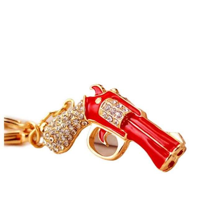 BEARSU Schlüsselanhänger mit Gravur Schlüsselanhänger Gun Schlüsselanhänger Damen/Herren Schlüsselanhänger (Metallanhänger Accessoires Schlüsselanhänger)