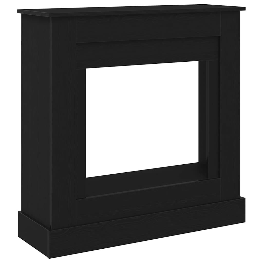 vidaXL Kaminumbauschrank Kaminumrandung Schwarz Eichen-Optik 90x30x90 cm Holzwerkstoff