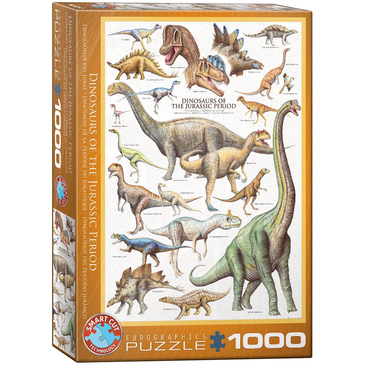 Puzzle 1000 Teile Puzzle - Puzzle - Dinosaurier der Jura Zeit, Puzzleteile