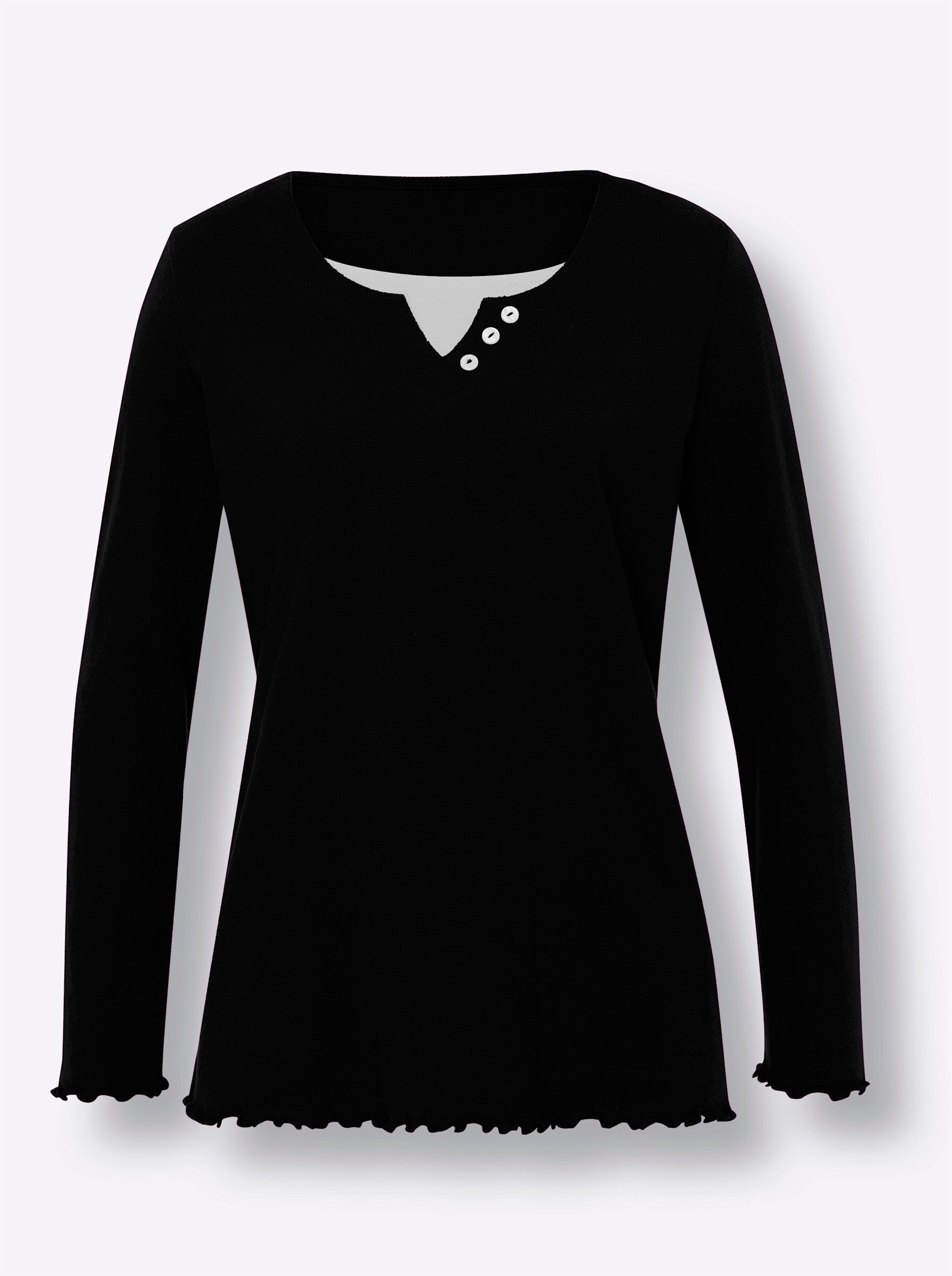 T-Shirt 2-in-1-Shirt Langarm