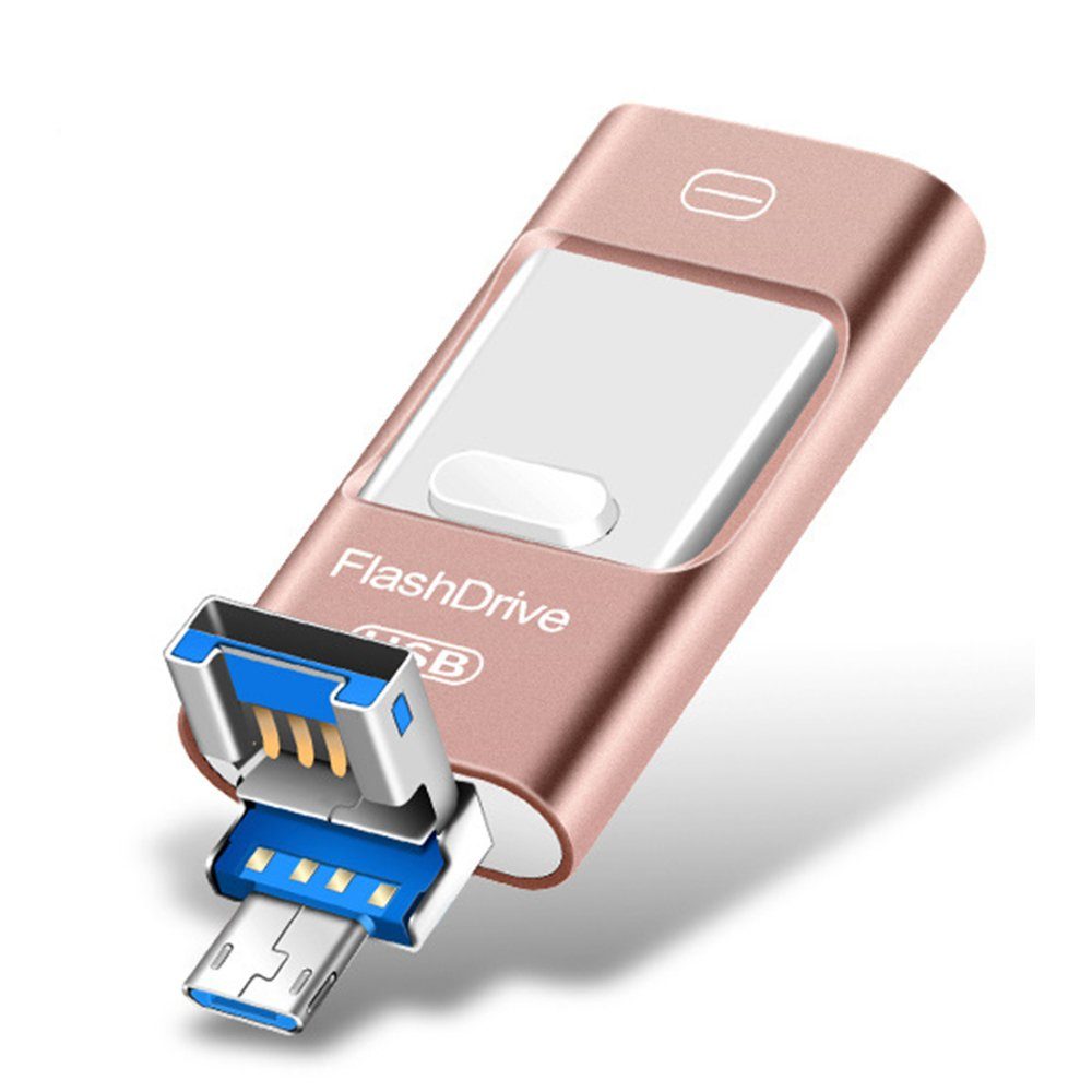 GelldG USB Stick 256GB USB 3.0 Flash Drive OTG Handy Speicherstick USB -Adapter