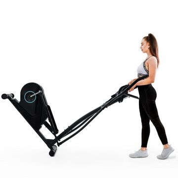 Fangqi Ellipsentrainer tragbarer Crosstrainer mit 8 Stufen Widerstand, LCD-Display