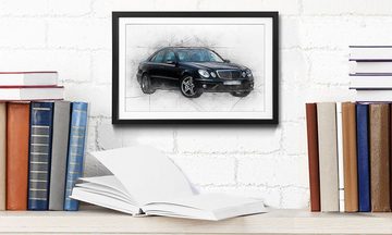 WandbilderXXL Bild mit Rahmen Black Class, Auto, Wandbild, in 4 Größen erhältlich