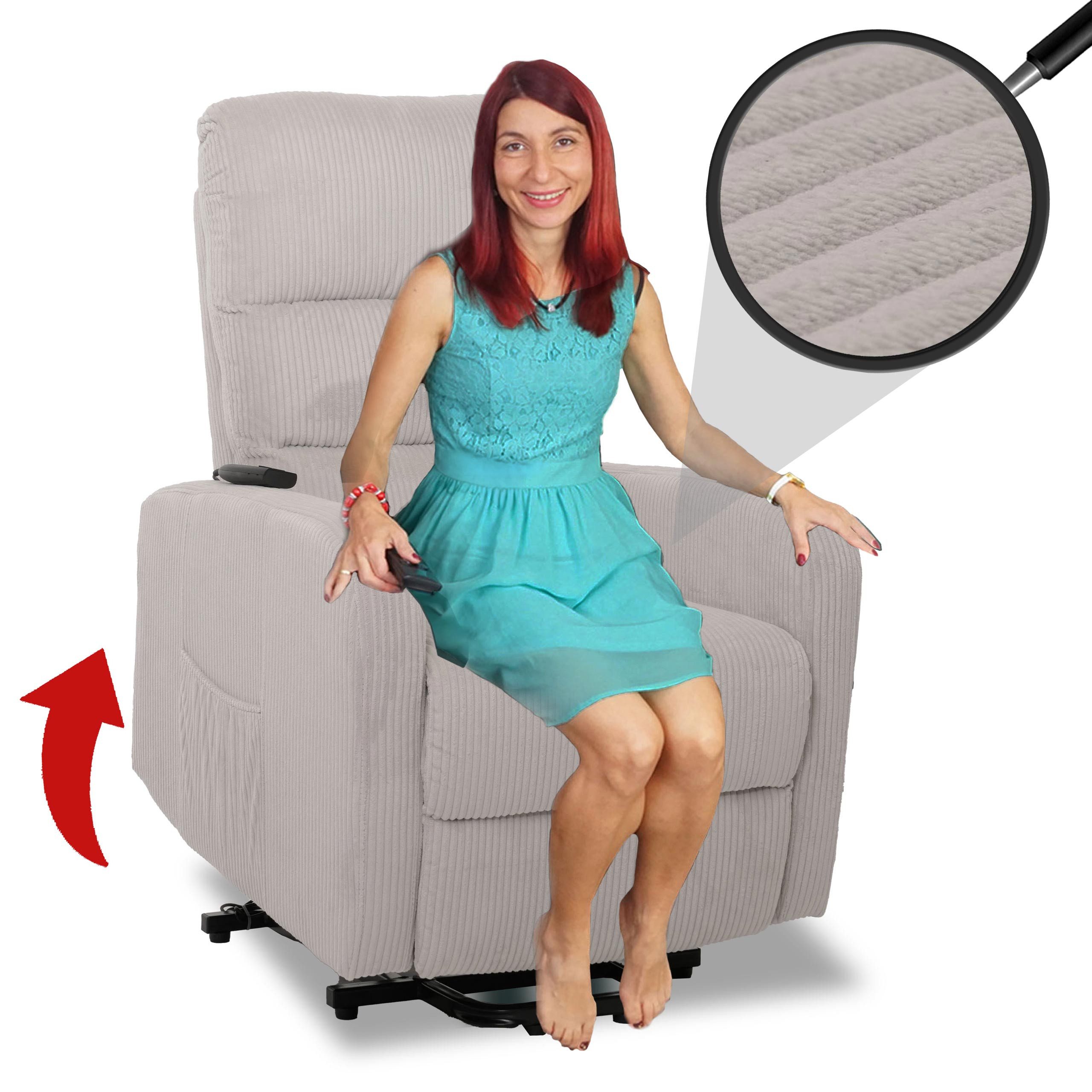 MCW TV-Sessel MCW-K62-CO, Breite Armlehnen, Mit Fußstütze