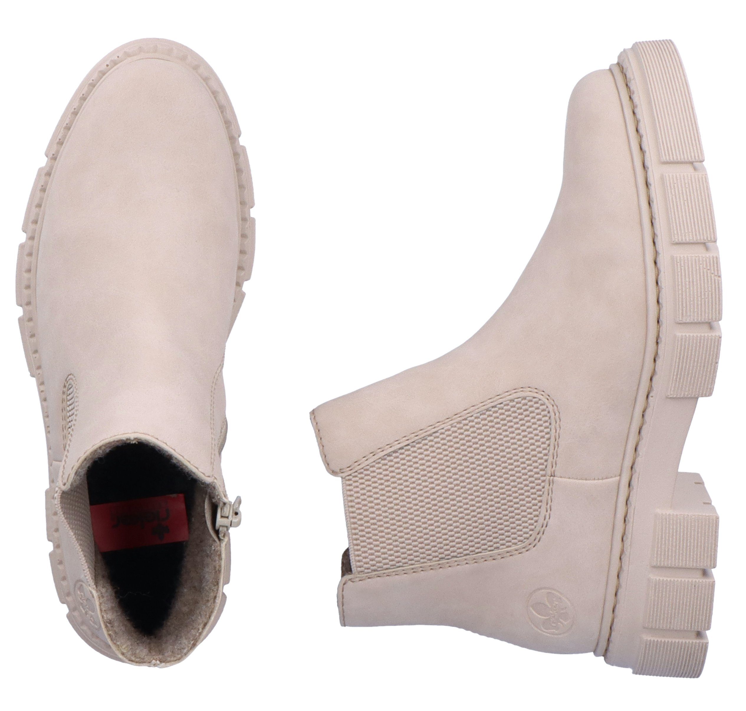 Rieker Chelseaboots mit creme Stretcheinsatz