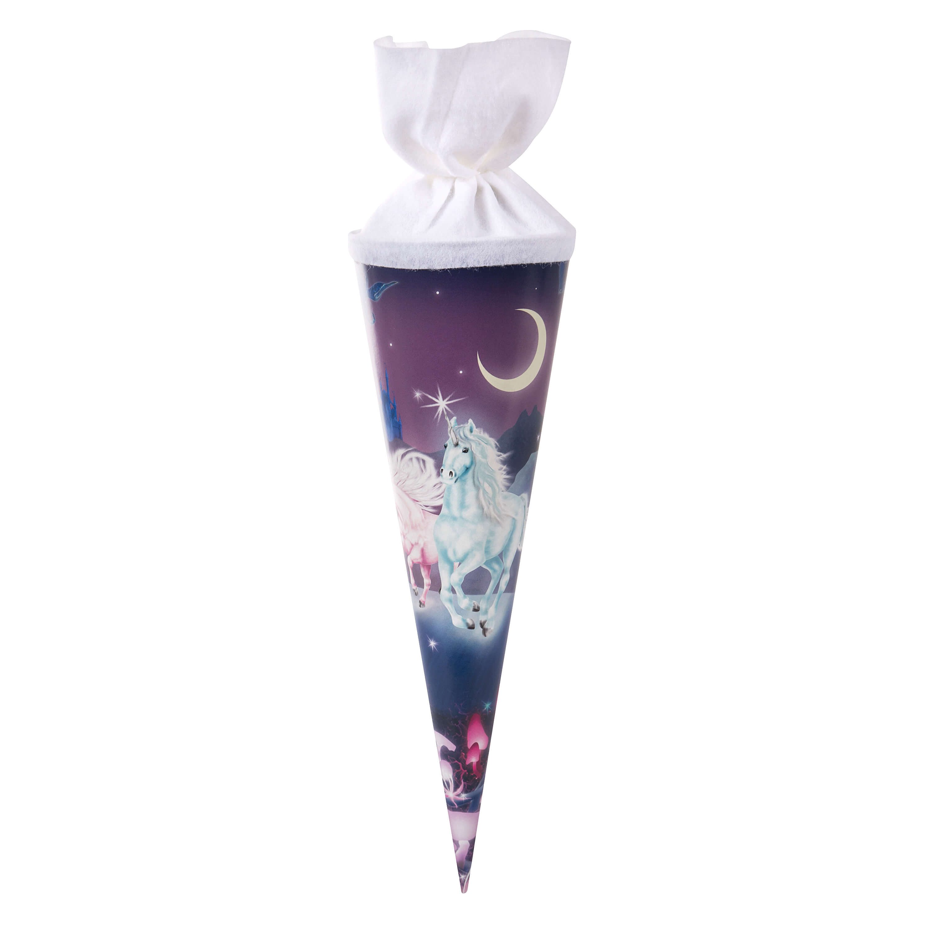 Goldbuch Schultüte Goldbuch Geschwistertüte Unicorn - 35cm, Verschluss Filz