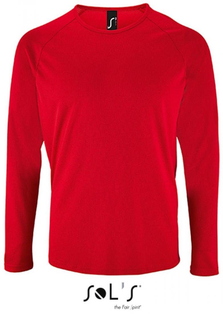 Langarmshirt Herren Long-Sleeve Sports T-Shirt Sporty