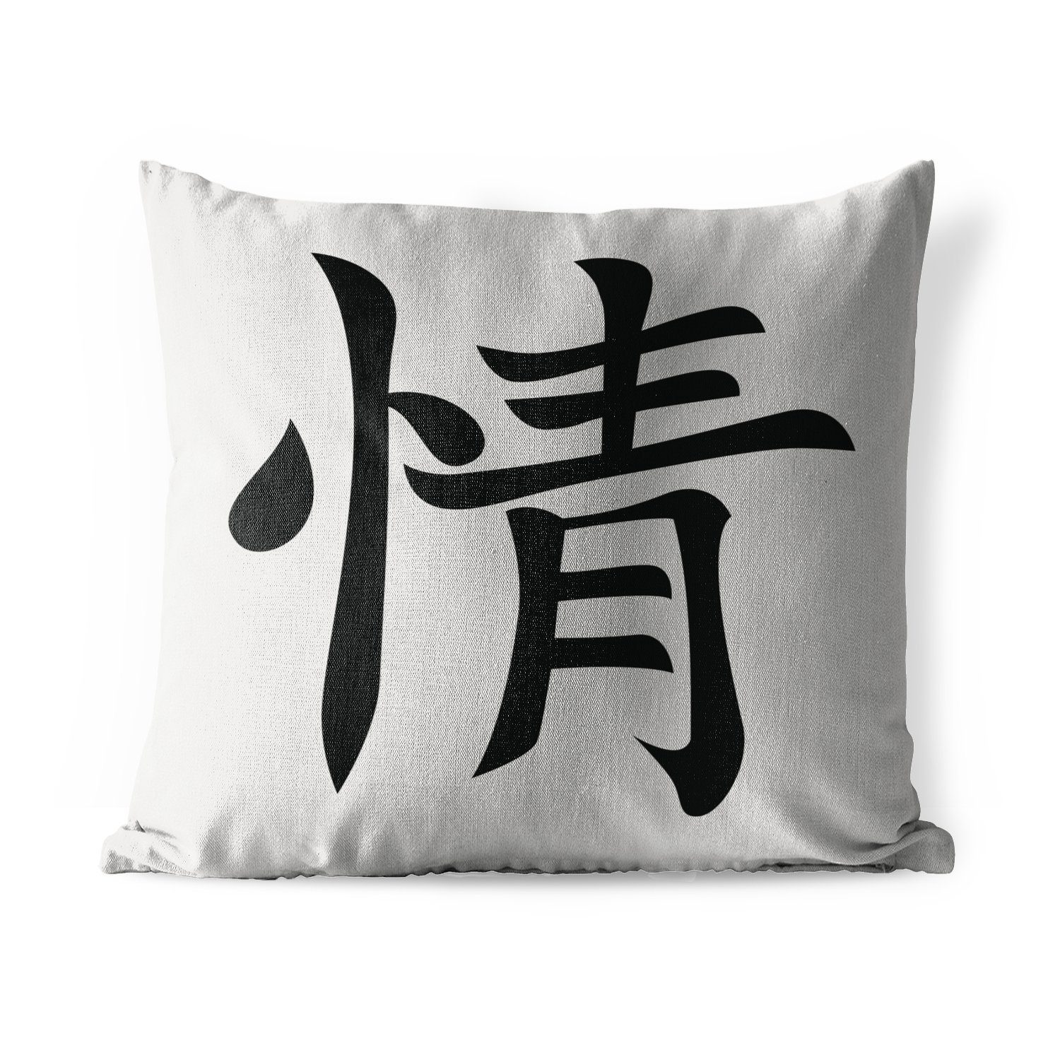 MuchoWow Dekokissen Chinesisches Zeichen für Gefühle, Kissenbezüge, Kissenhülle, Dekokissen, Dekokissenbezug, Outdoor