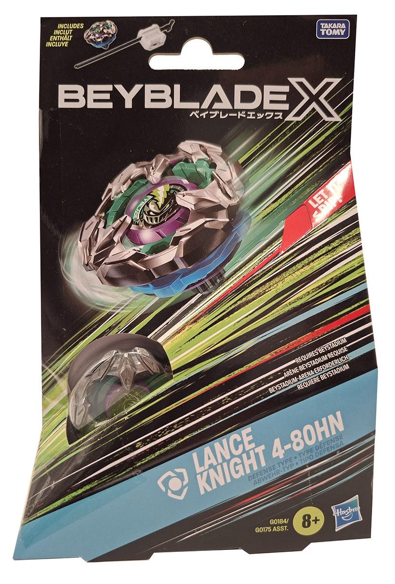 Hasbro Spielfigur Beyblade X Lance Knight 4-80HN Starter Pack Kreisel und Starter