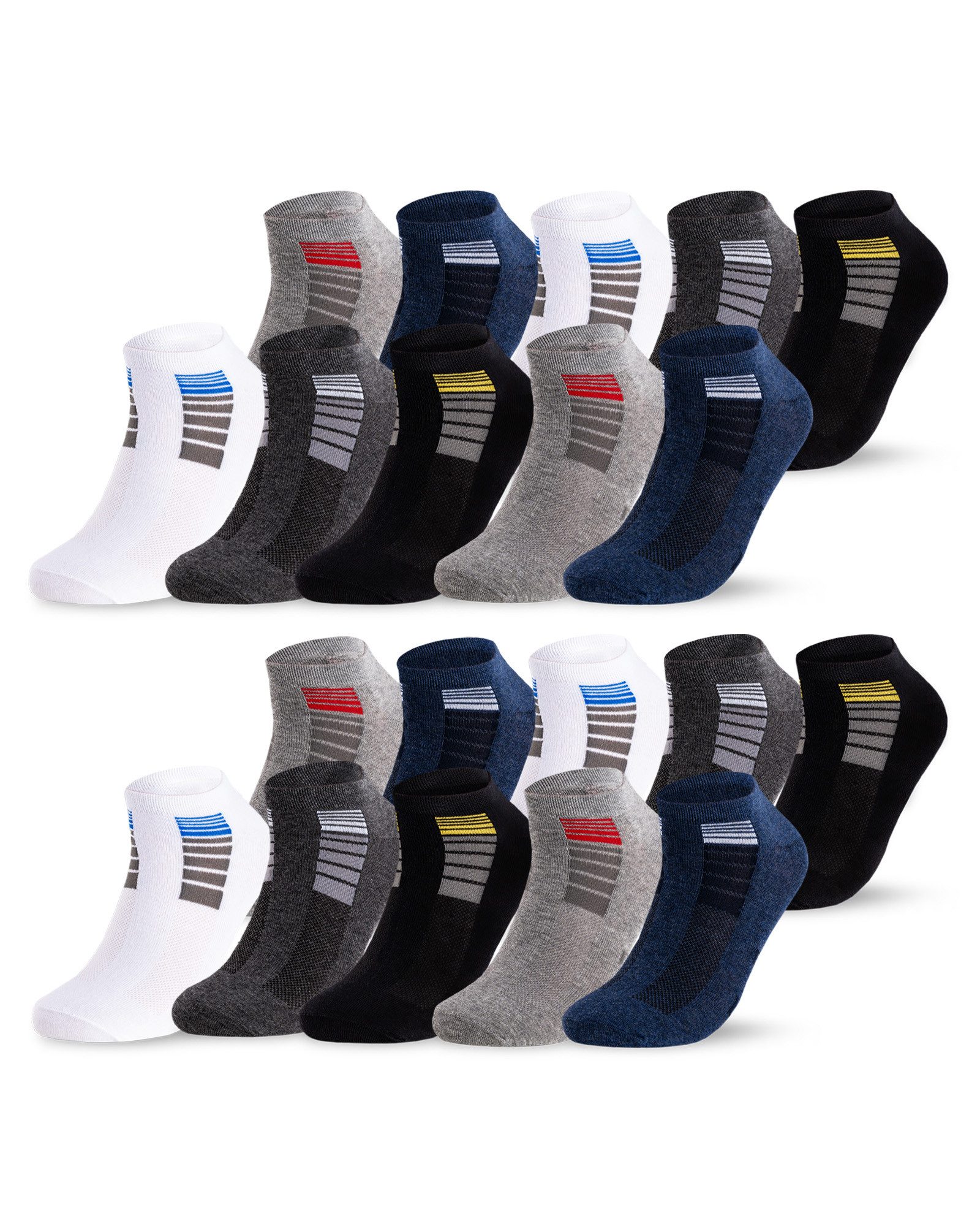 Sneakersocken 8, 12 oder 20 Paar Sneaker Socken SPORT