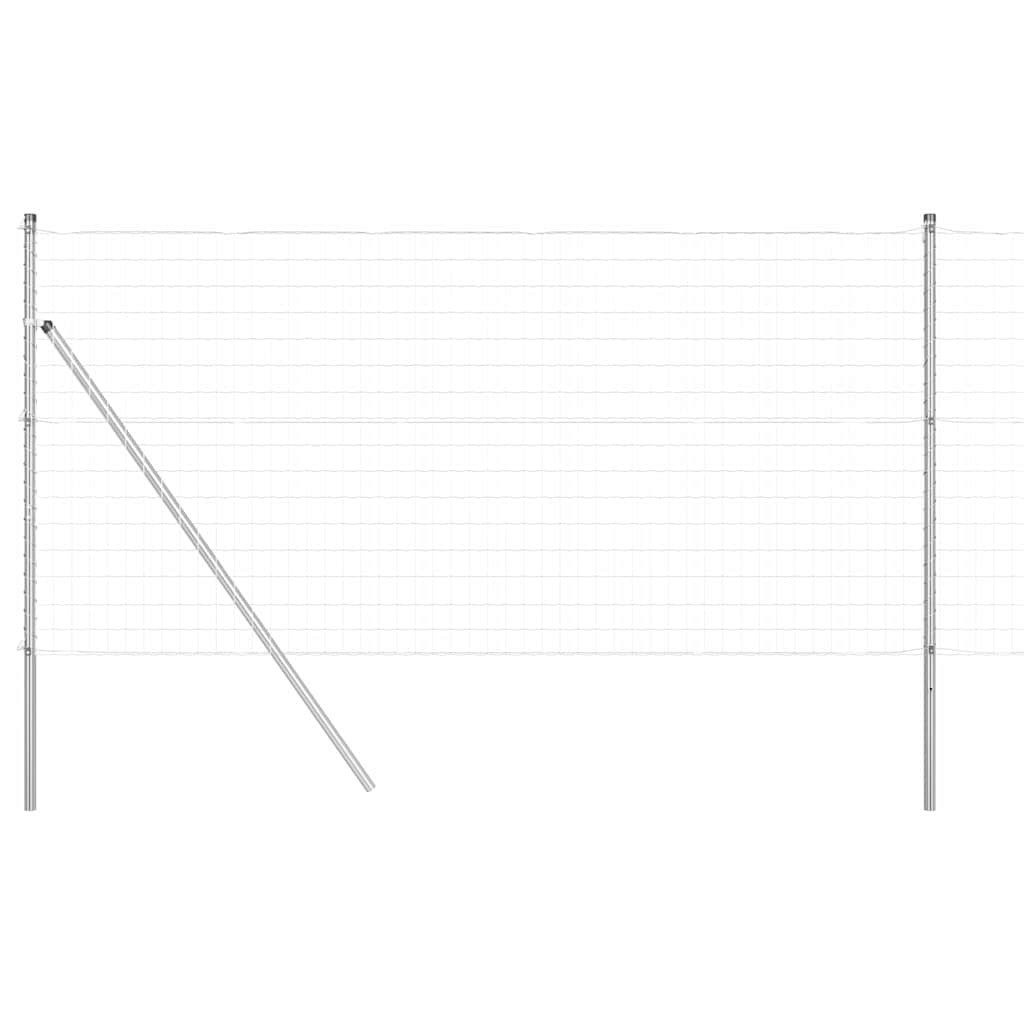 vidaXL Gartenzaun Bodenmontierter Euro-Zaun 10 x 1,2 m Verzinkter Stahl Silber, (1-St)