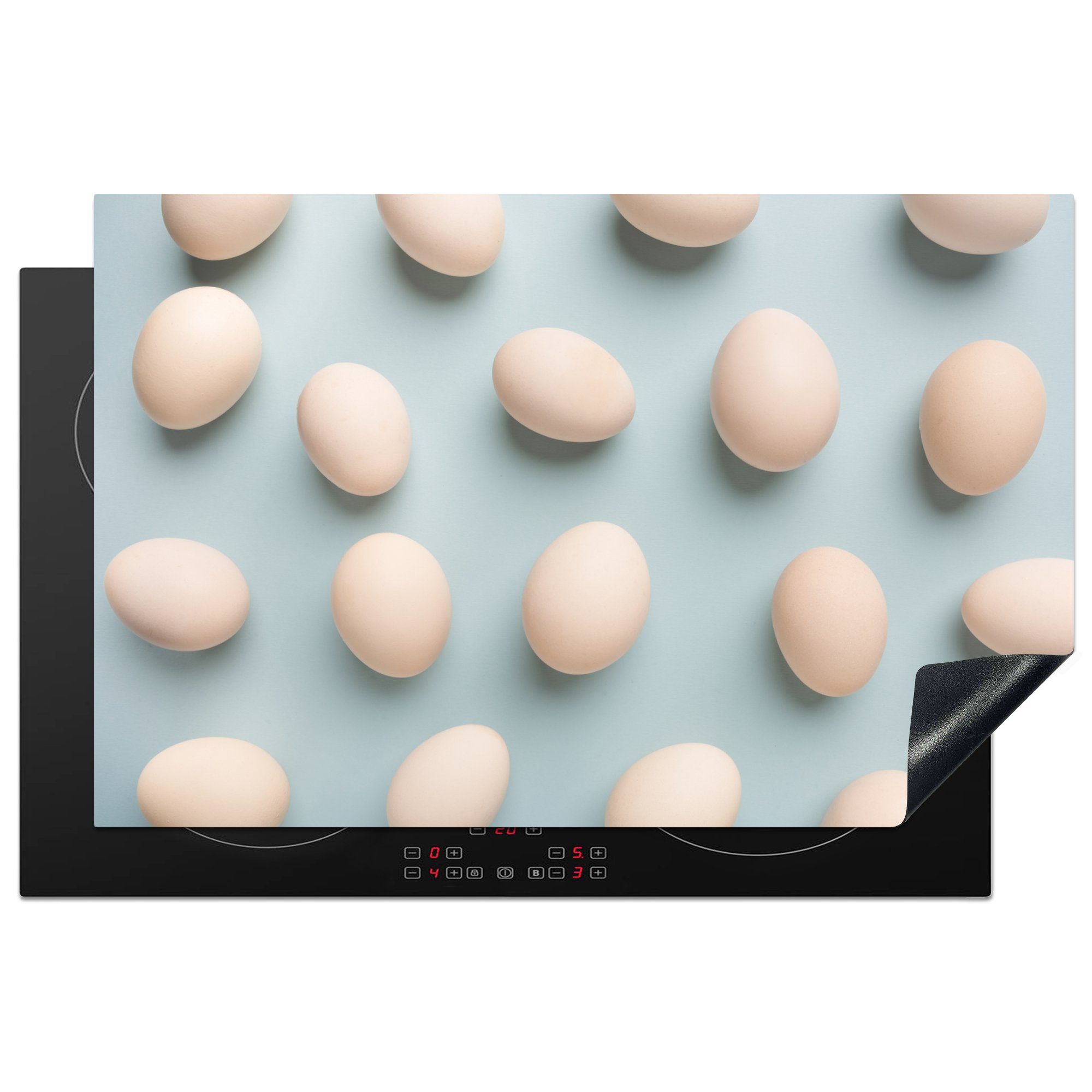 MuchoWow Herdblende-/Abdeckplatte Ei, Vinyl, (1 tlg), 81x52 cm, Induktionskochfeld Schutz für die küche, Ceranfeldabdeckung