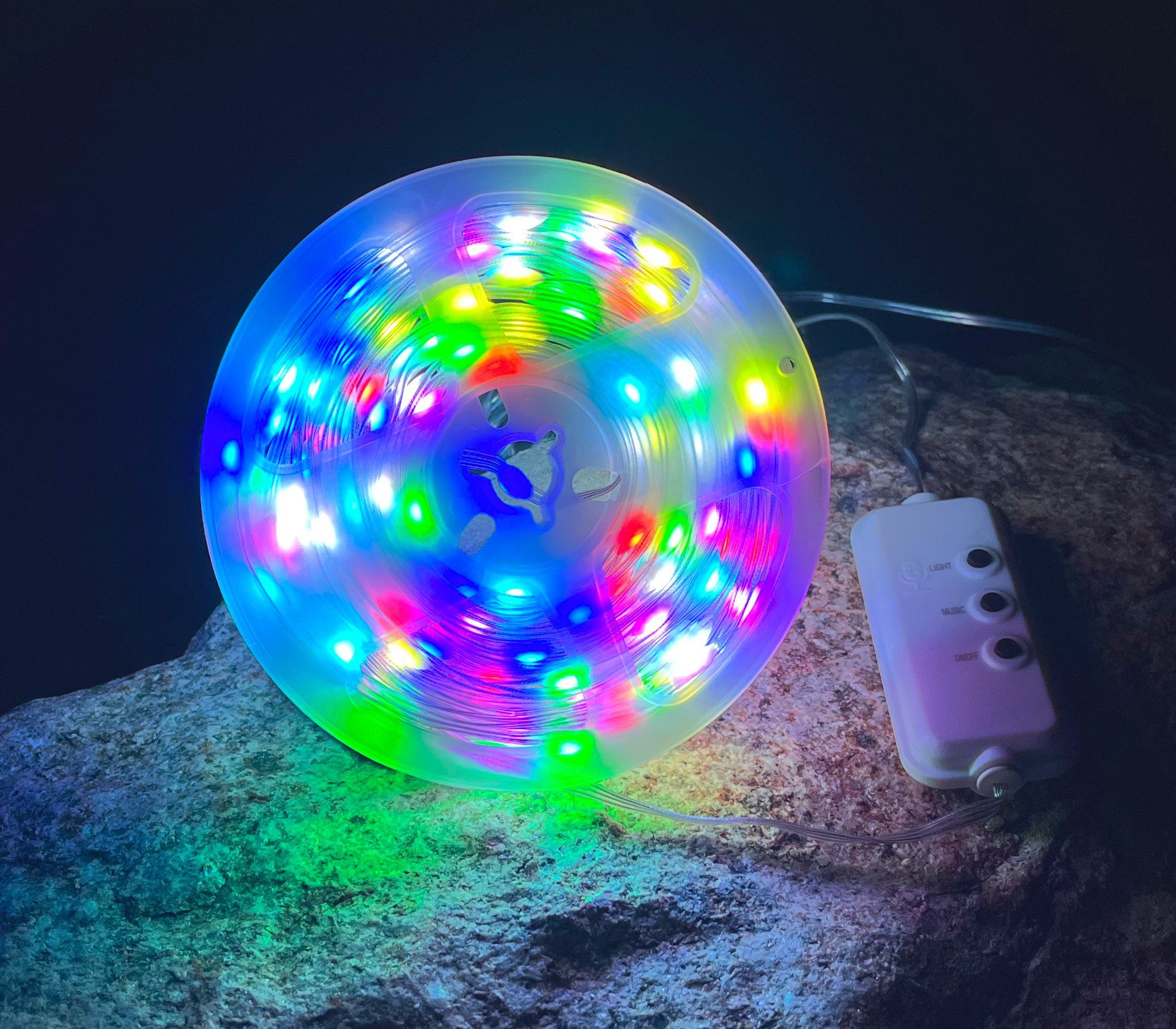 Northpoint LED-Lichterkette LED Effektlichterkette mit Musiksensor 100 LEDs IP44 10m lang Timer